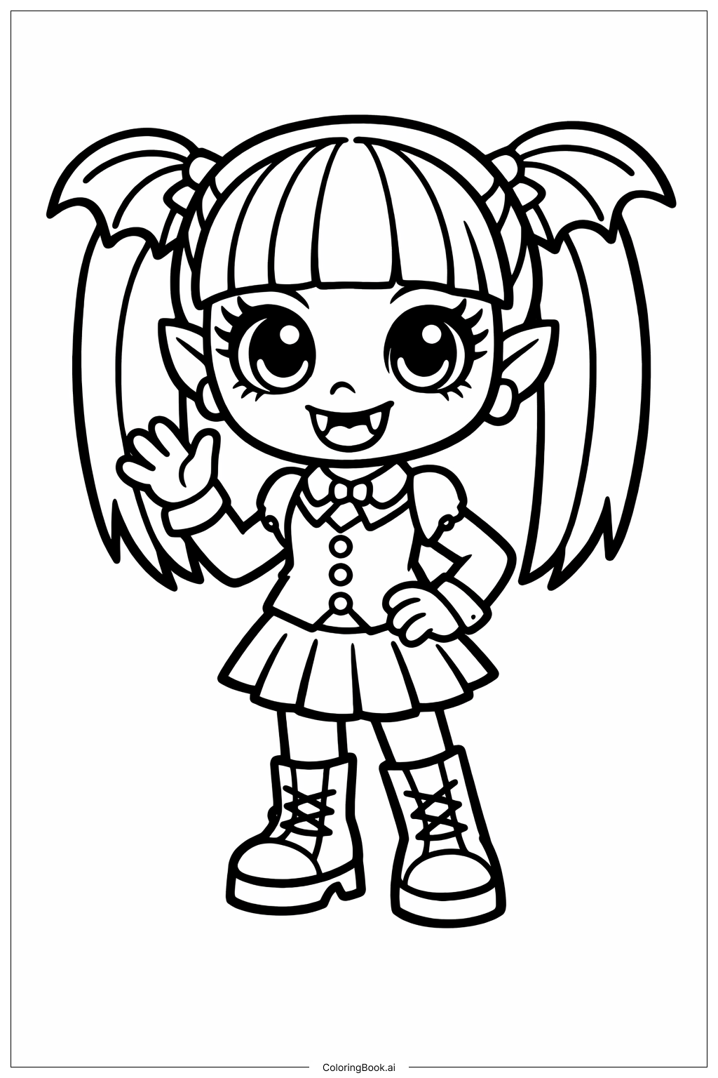  Trang tô màu Monster High Ma Cà Rồng Dễ Thương 