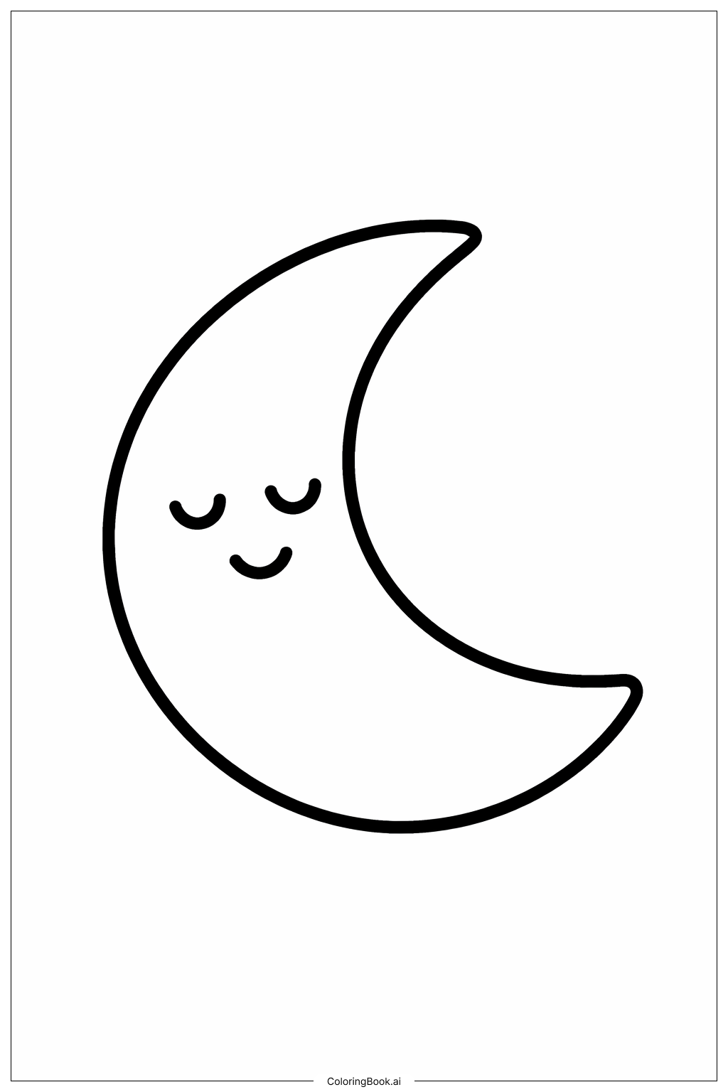  月亮图案填色页 
