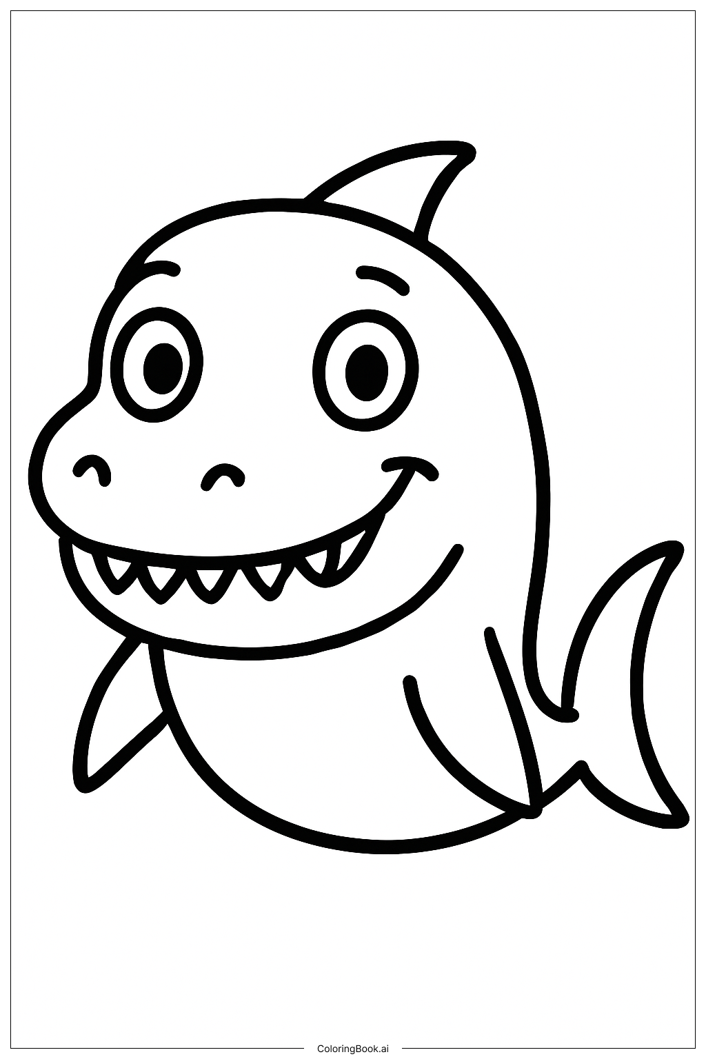  莫薩獸 開心笑臉著色頁 