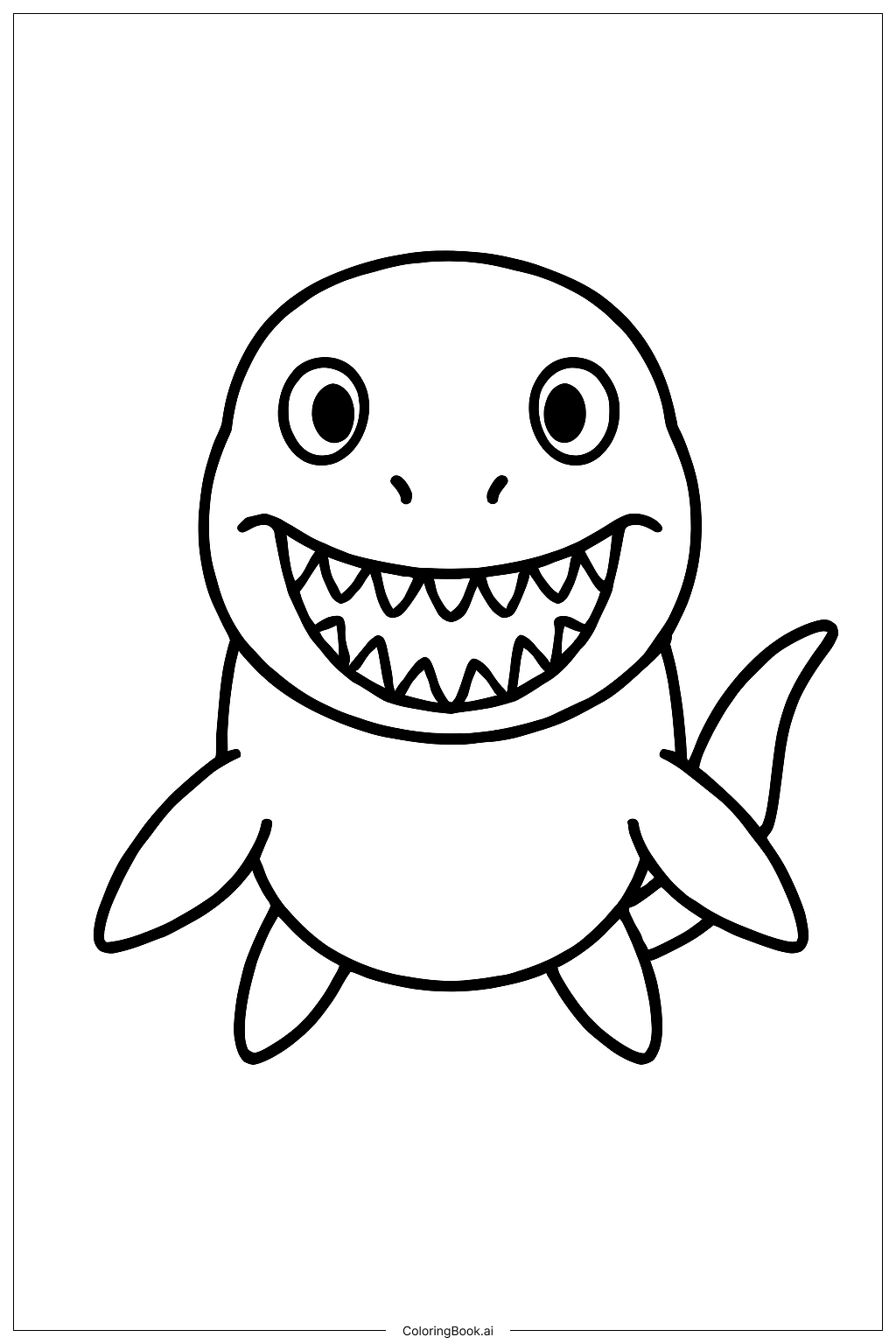  猛龍魚展望著色頁 