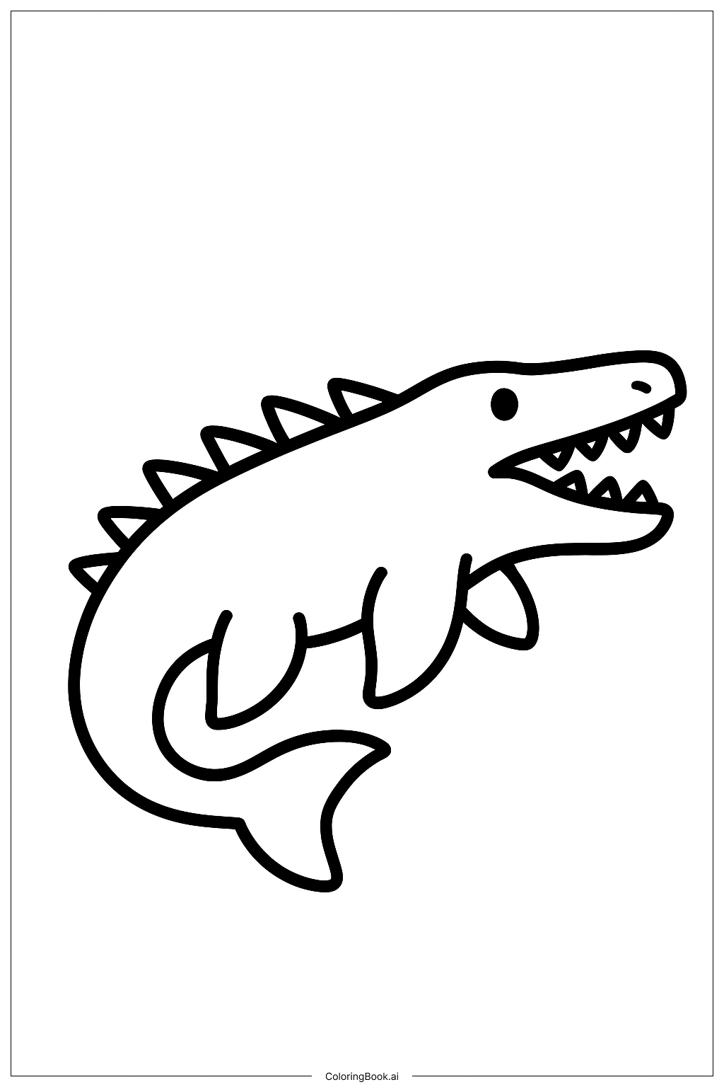  莫氏海獸短尾側面圖著色頁 