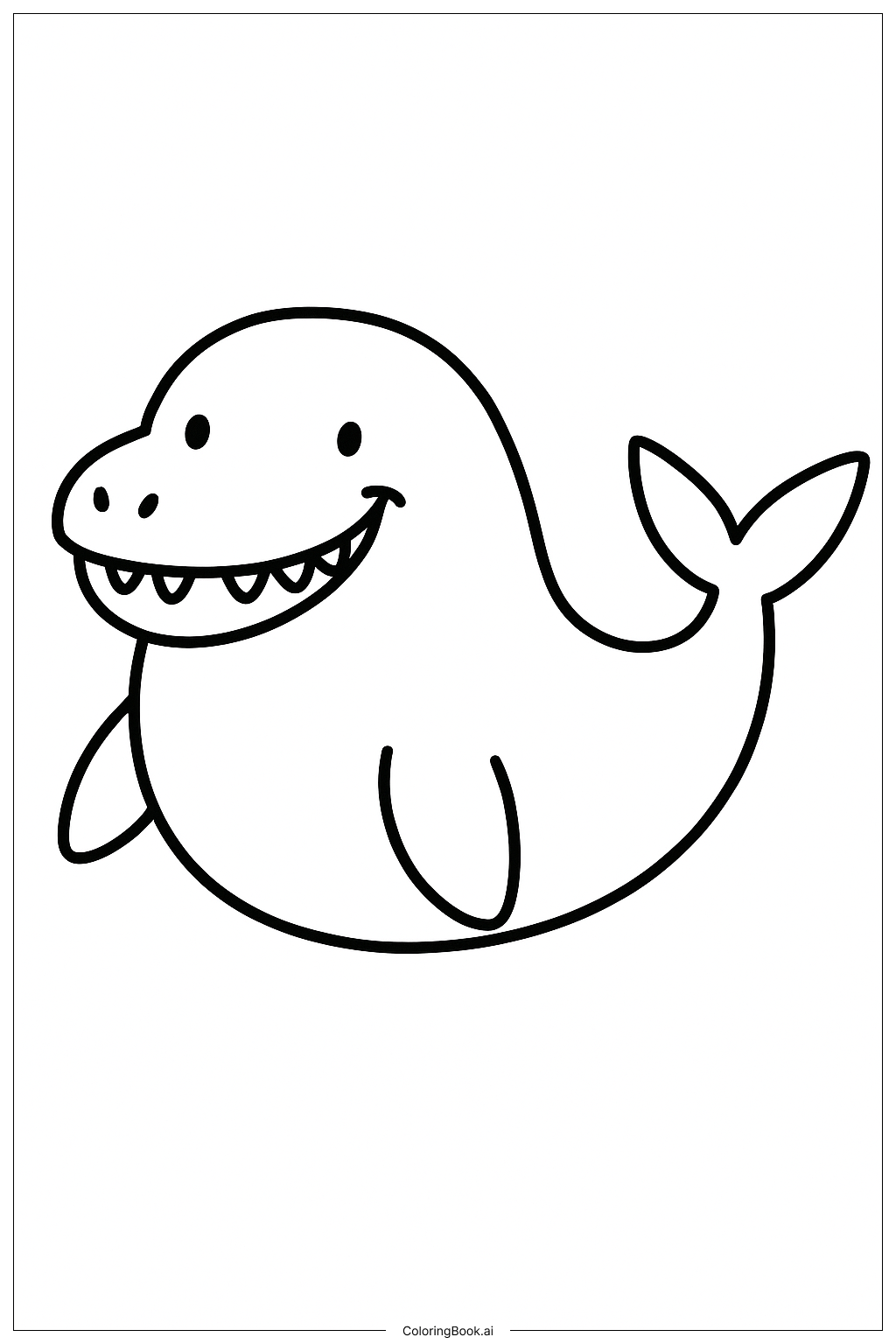  笑著的沧龙著色頁 