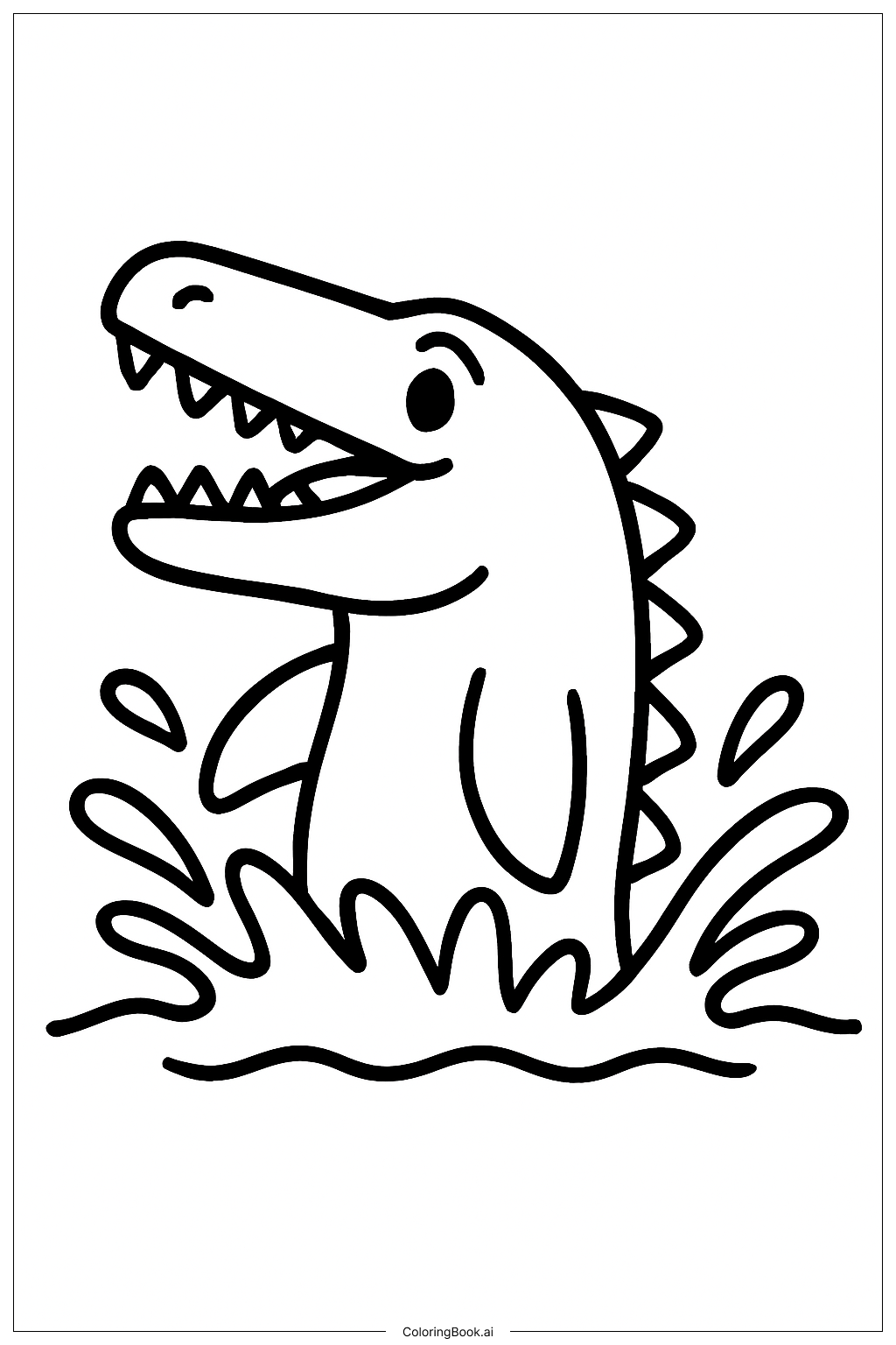 Trang tô màu Mosasaurus