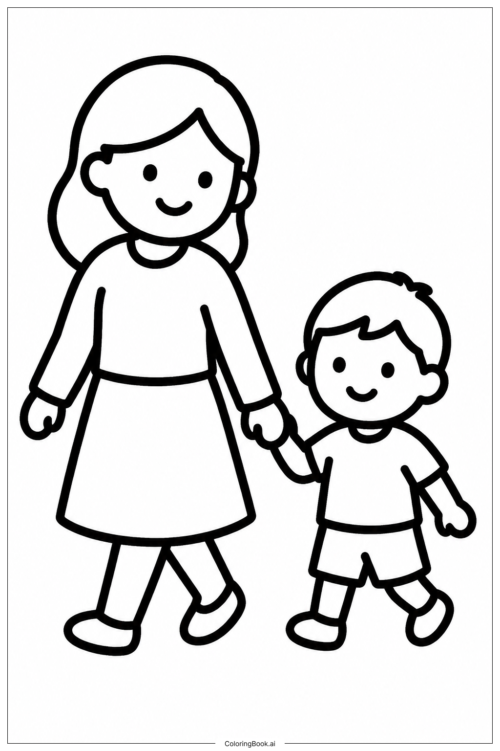Mother's Day Card Mom Holding Hand