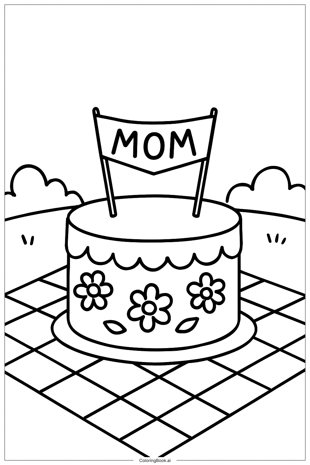 Mother's Day Picnic Cake