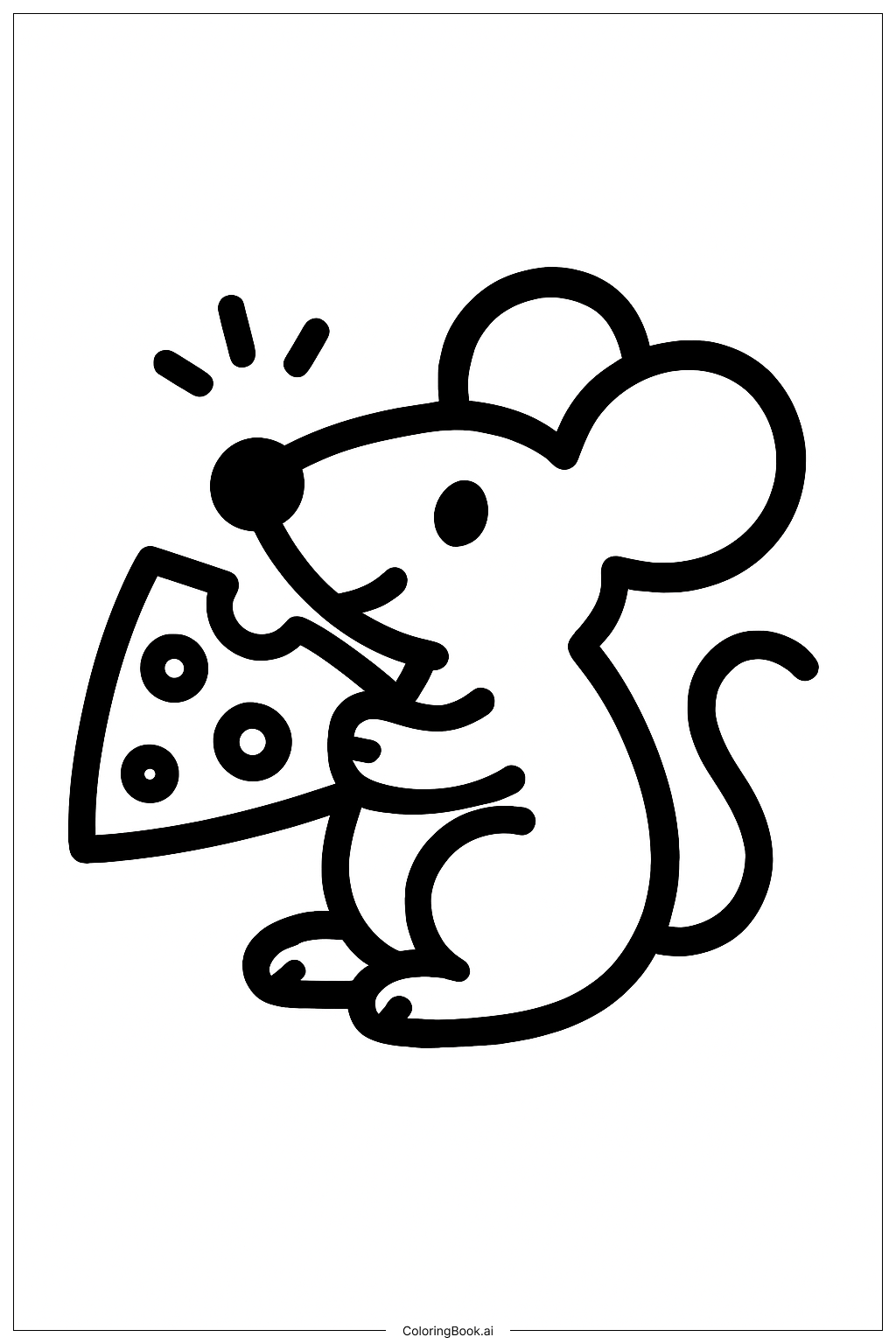 Mouse Epiphany Cheese Coloring Page