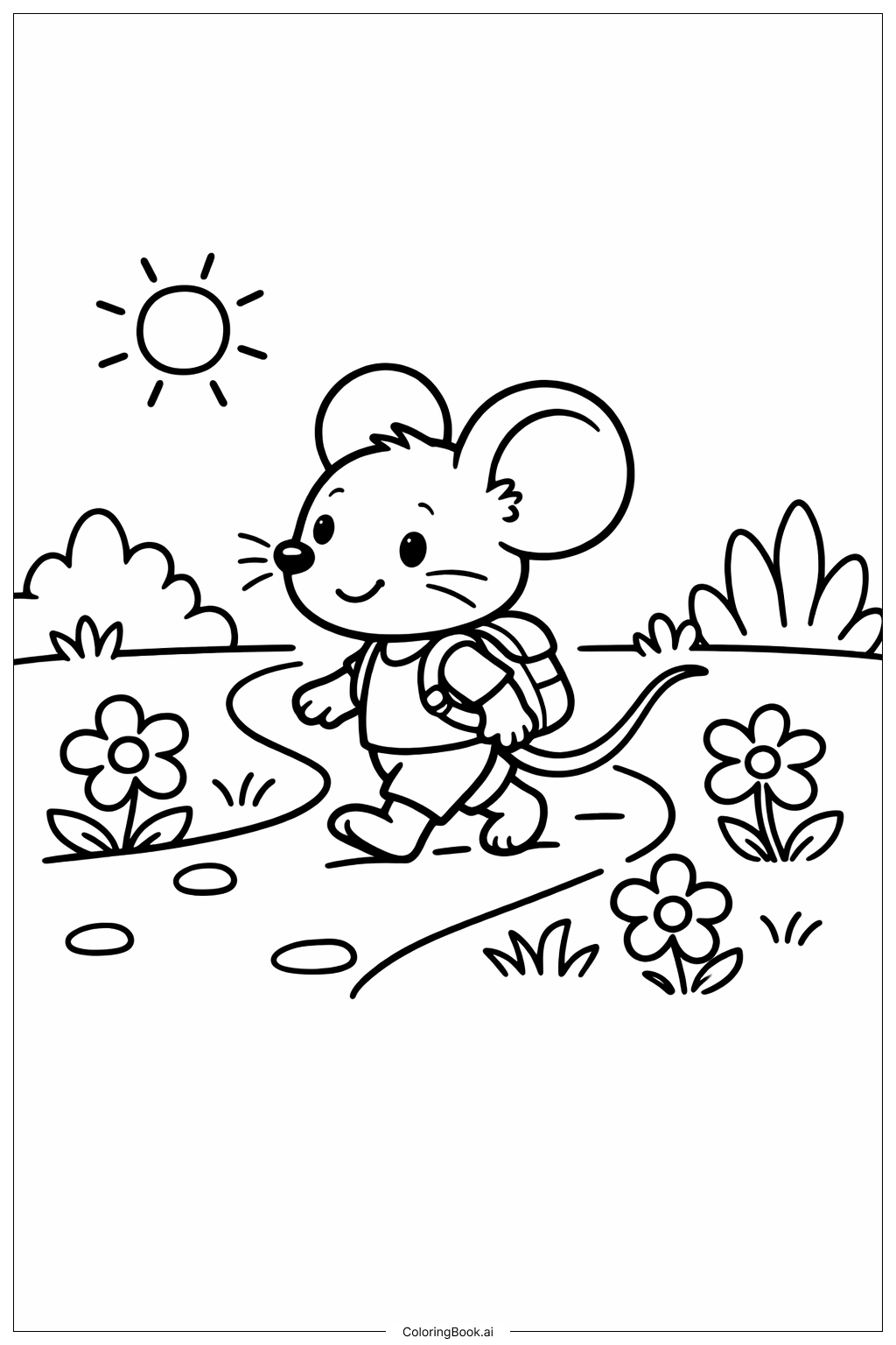  Trang tô màu Chuột trên Đường Vườn 