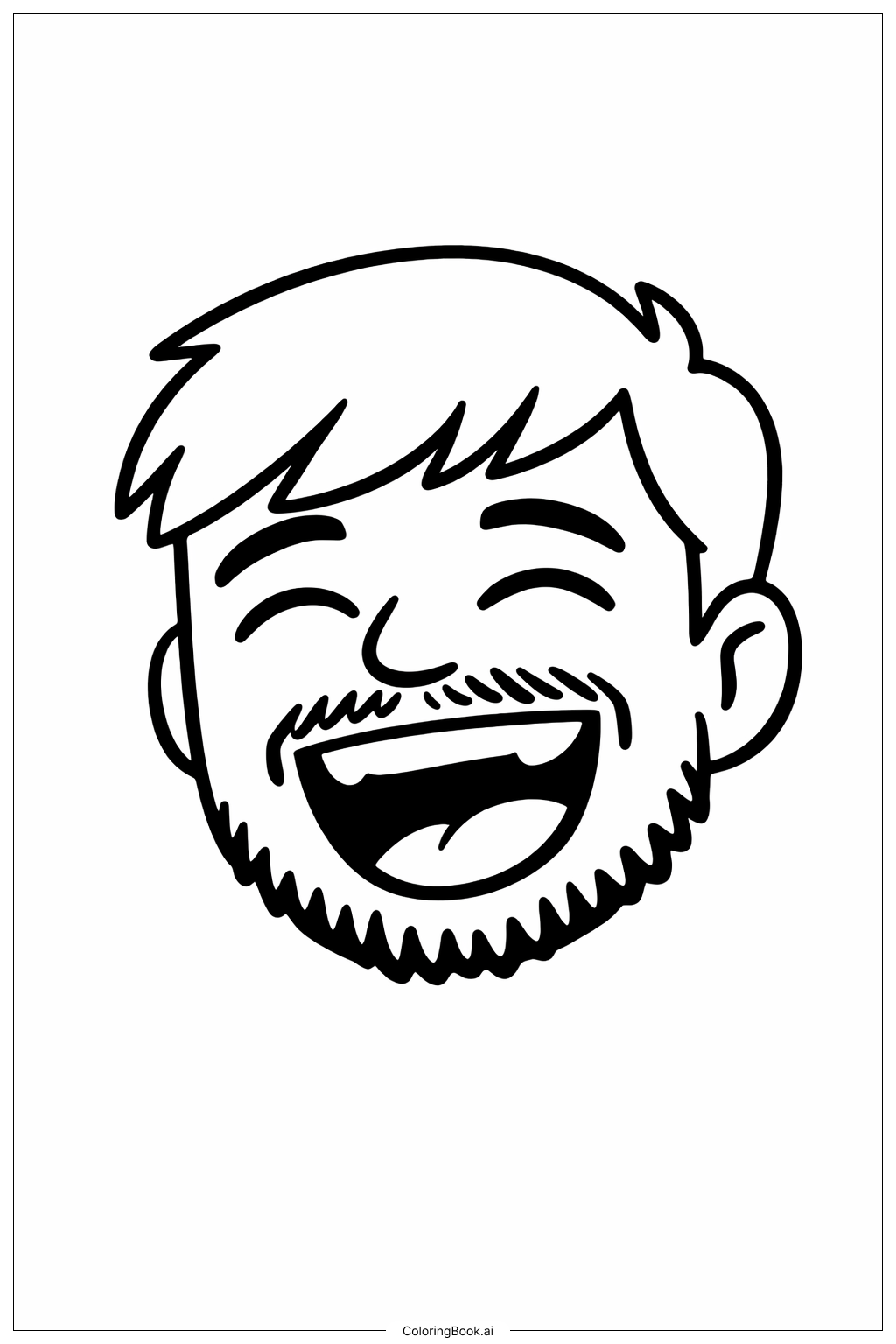  Mr Beast 笑脸填色页 