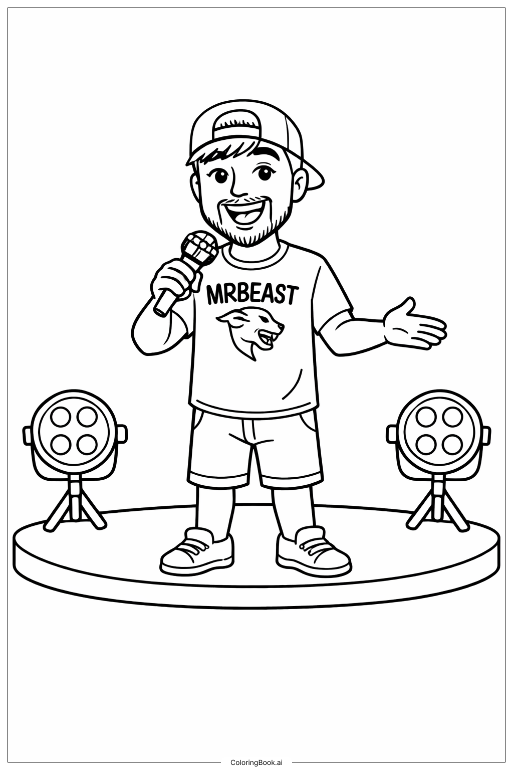  Mr Beast 舞台秀填色页 