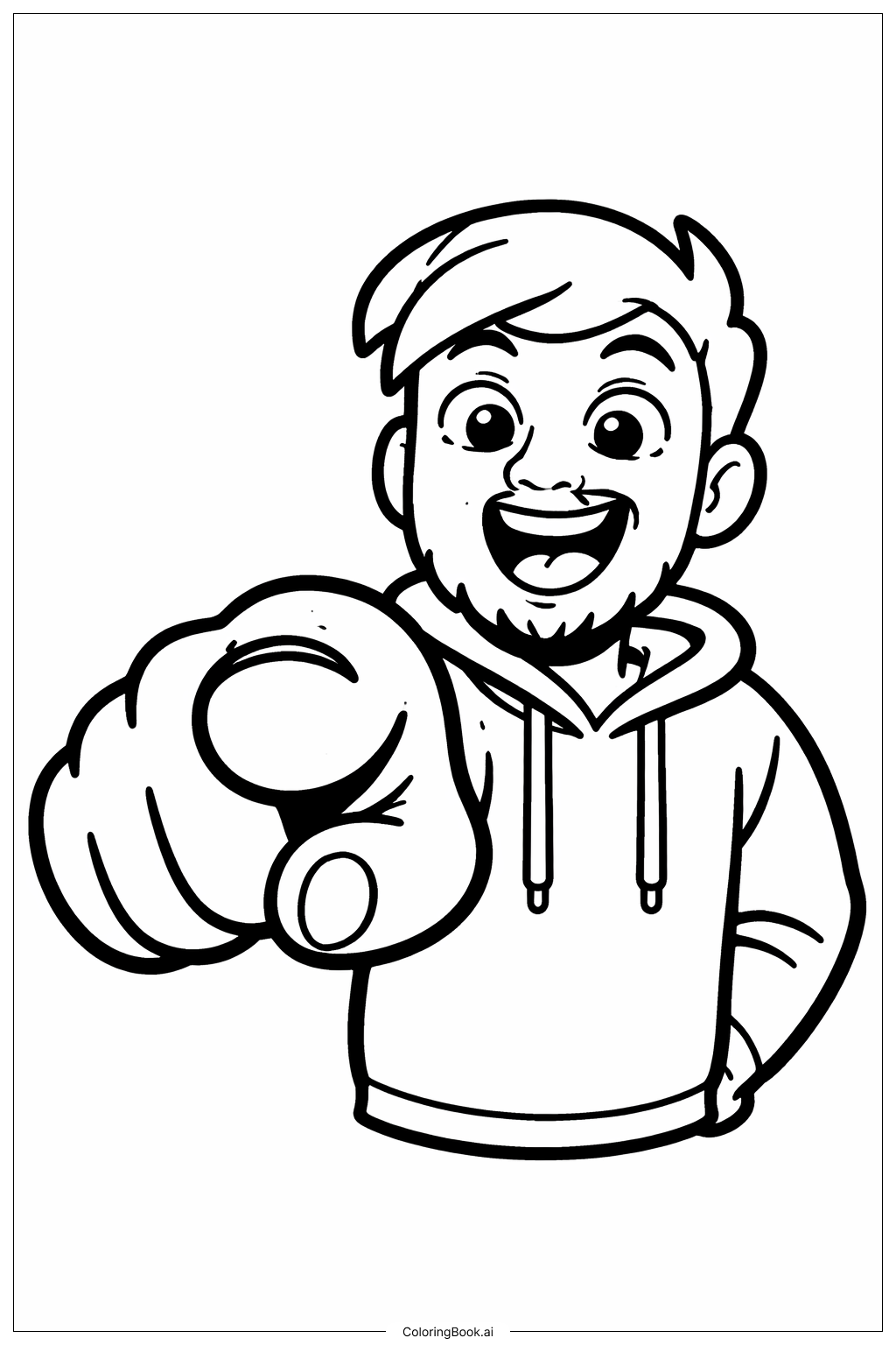 指向前方的Mr Beast