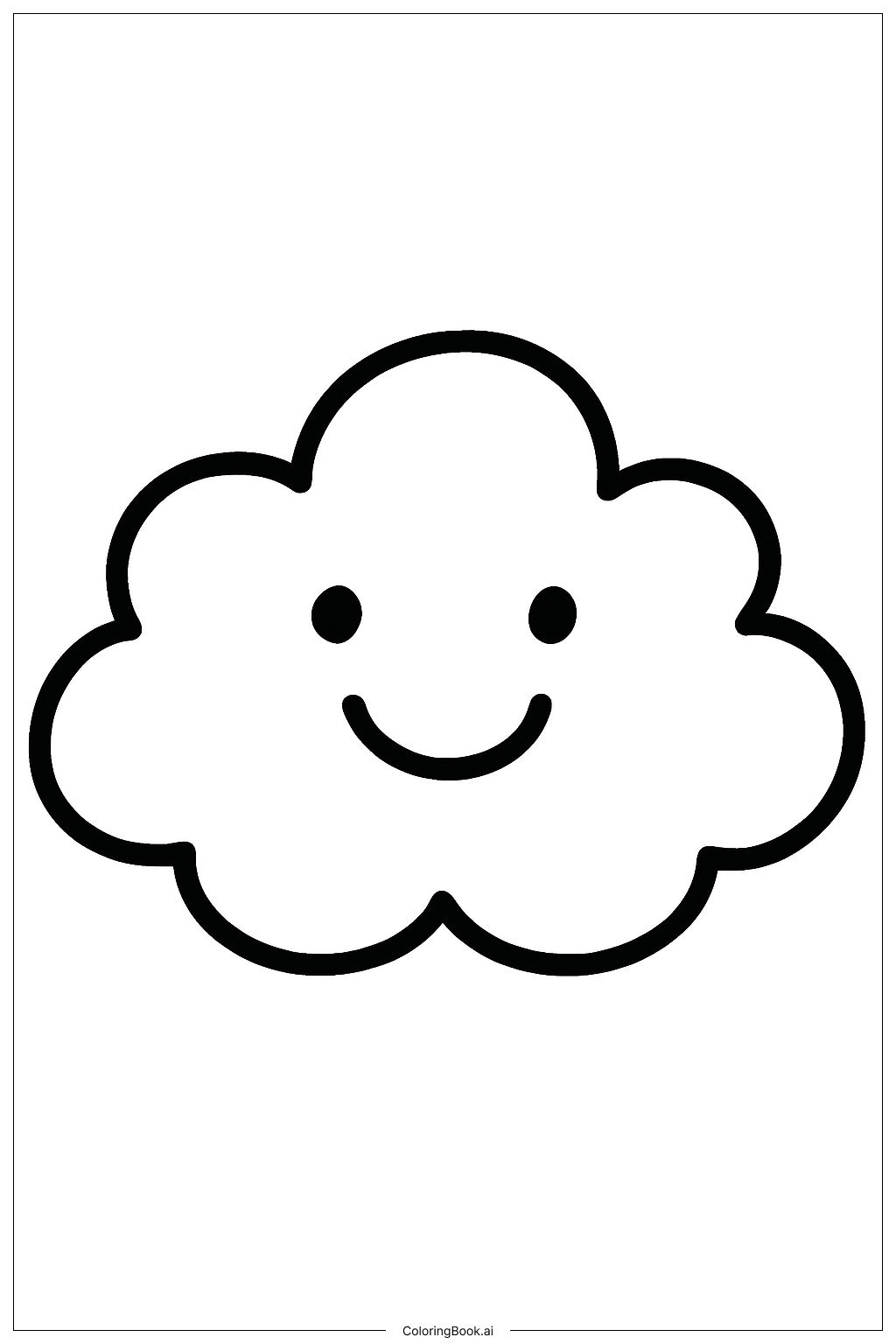  Nature Friendly Cloud Coloring Page 