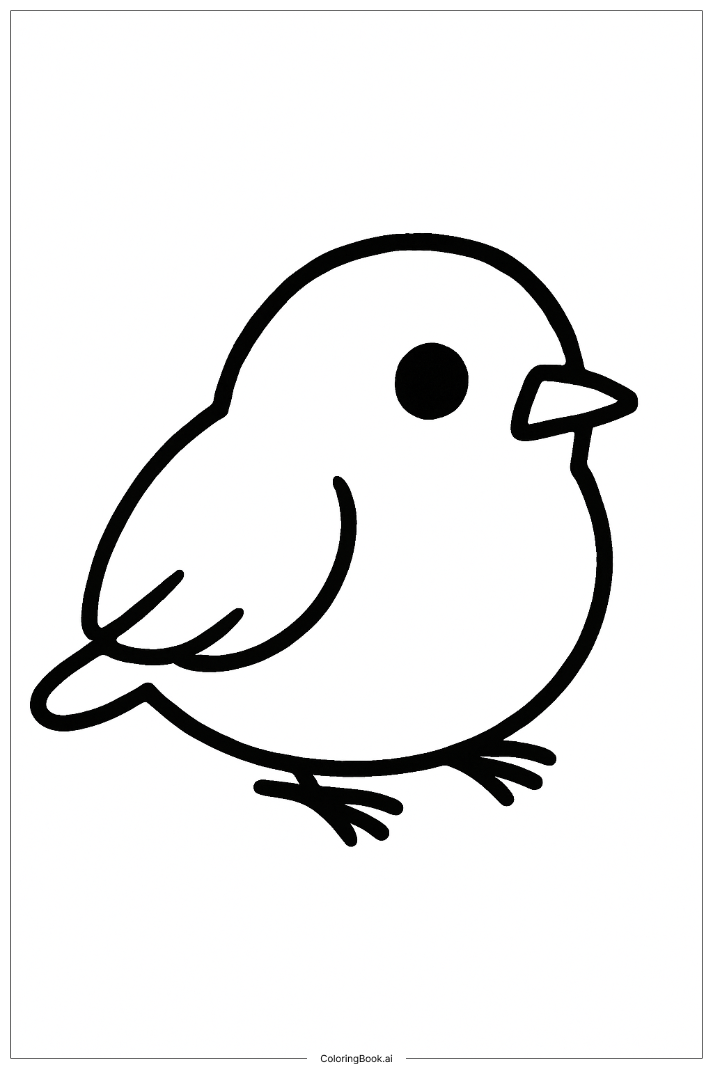  Nature Little Bird Coloring Page 
