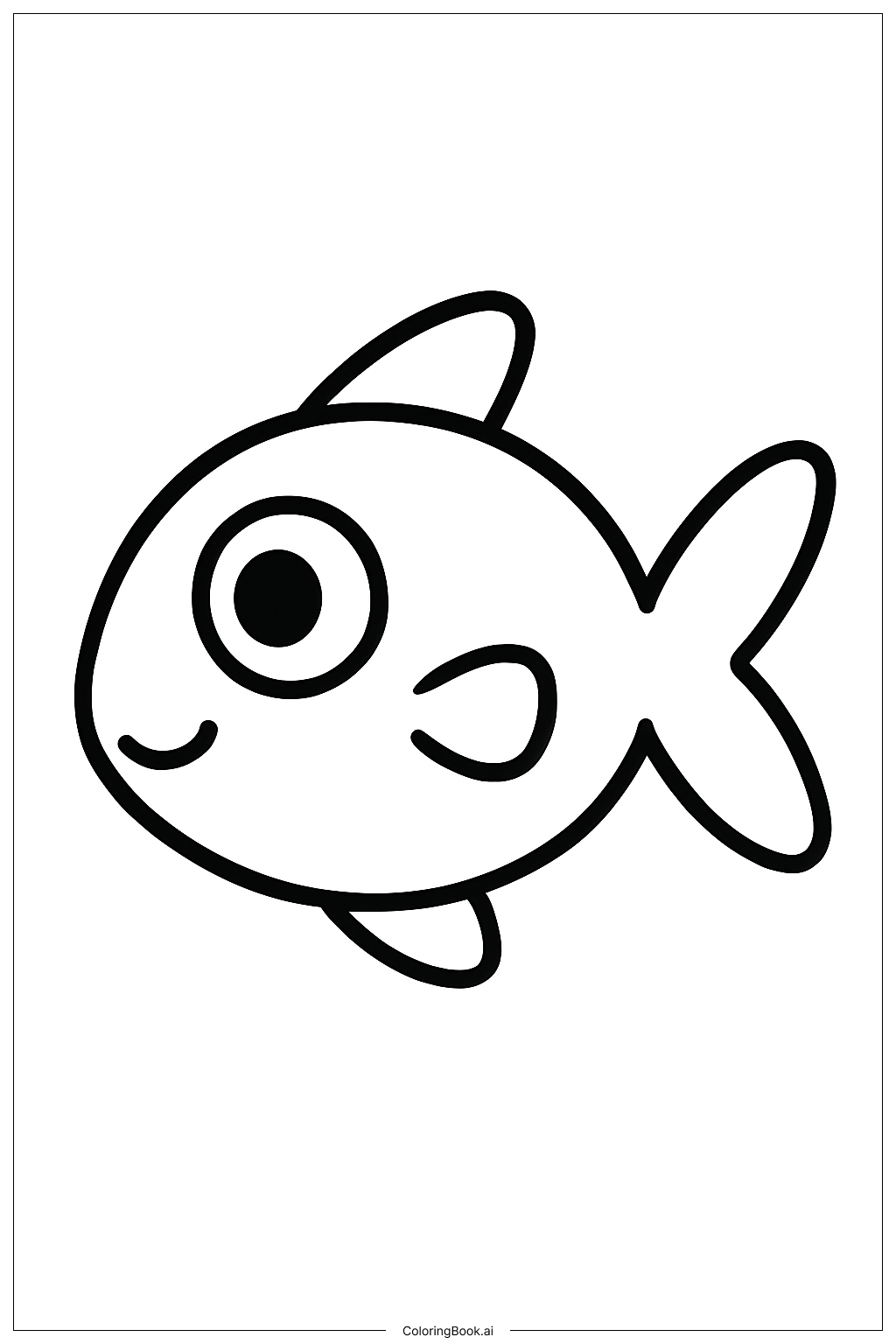  Nature Little Fish Coloring Page 