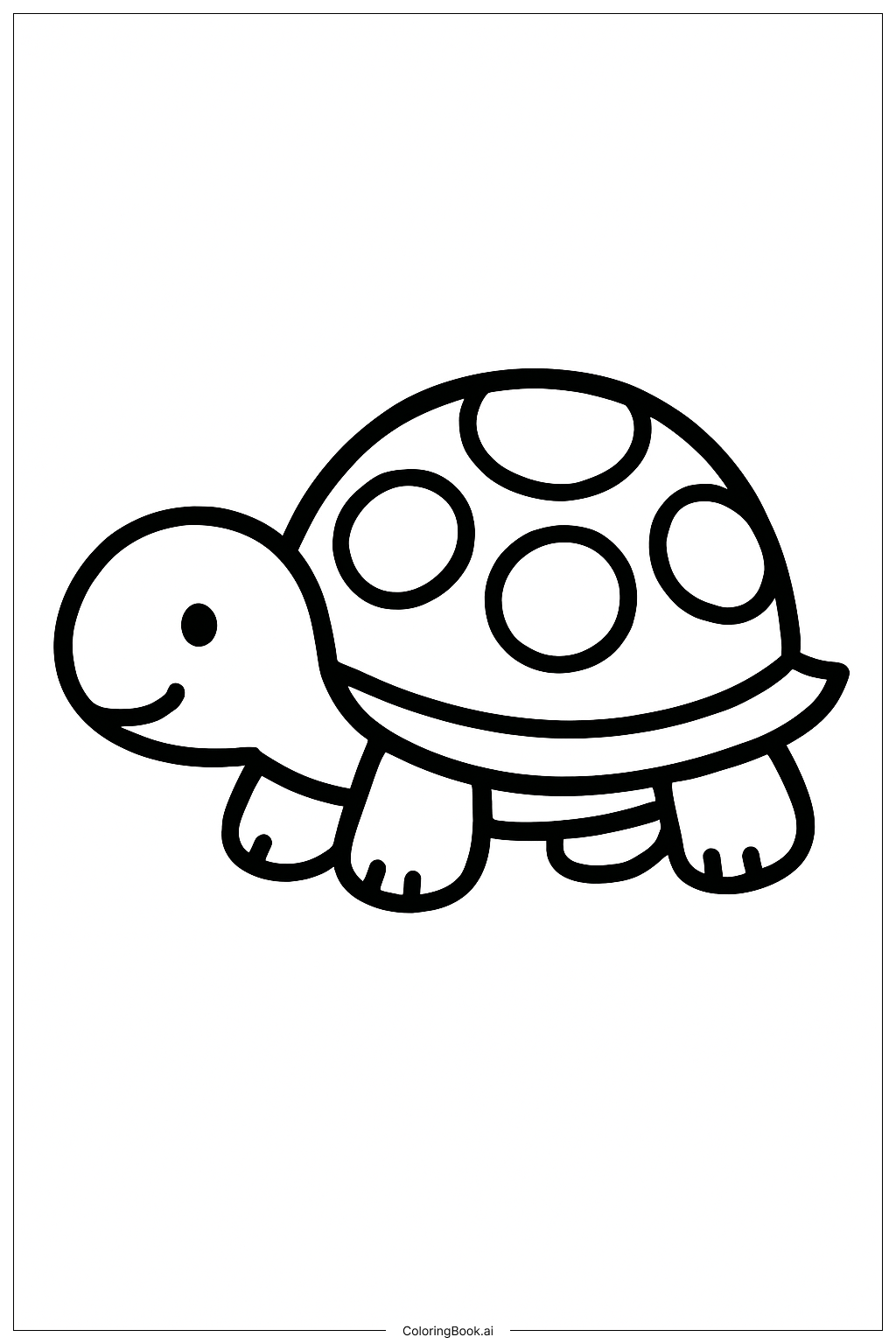  Nature Little Turtle Coloring Page 