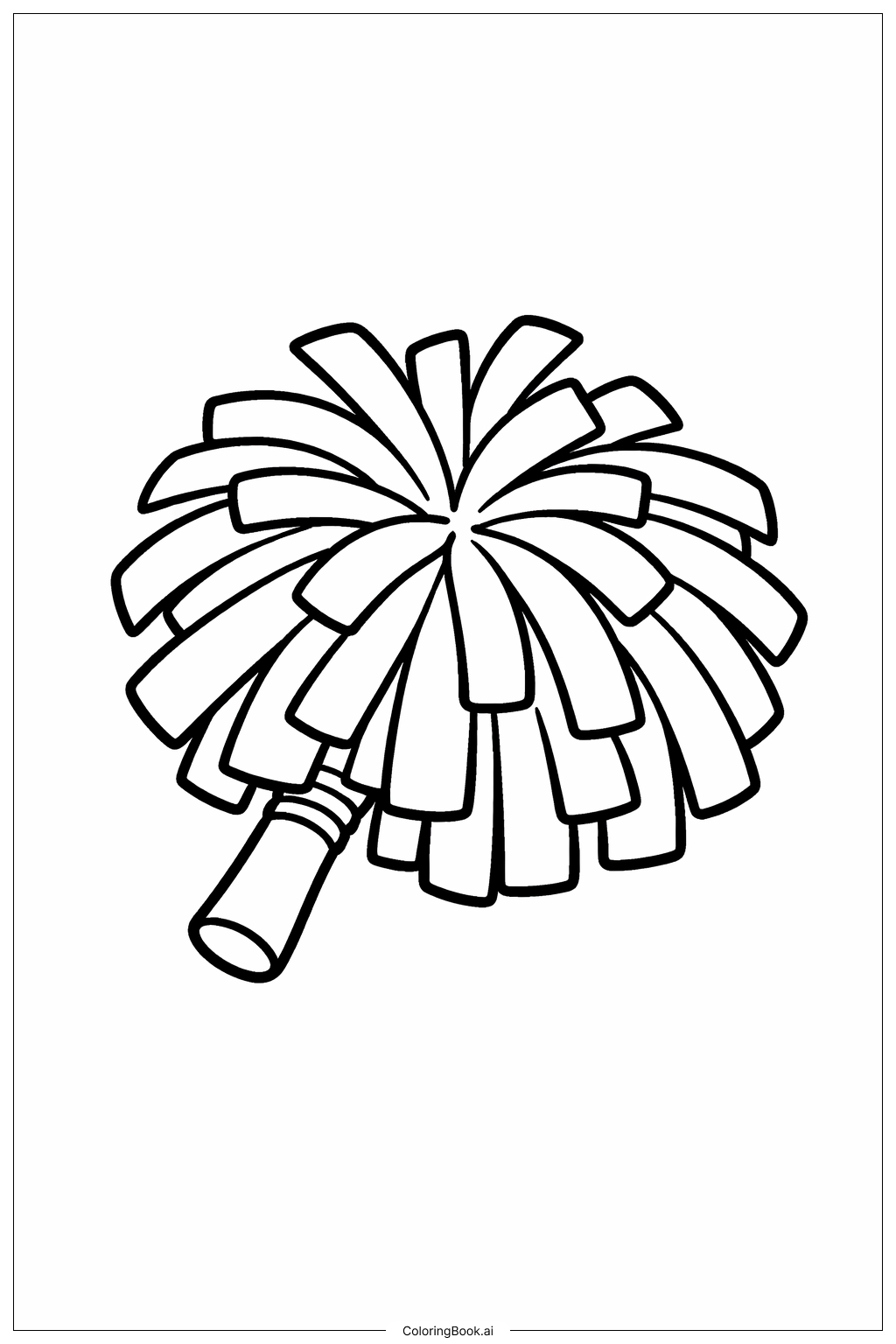  NBA Cheer Pom Coloring Page 