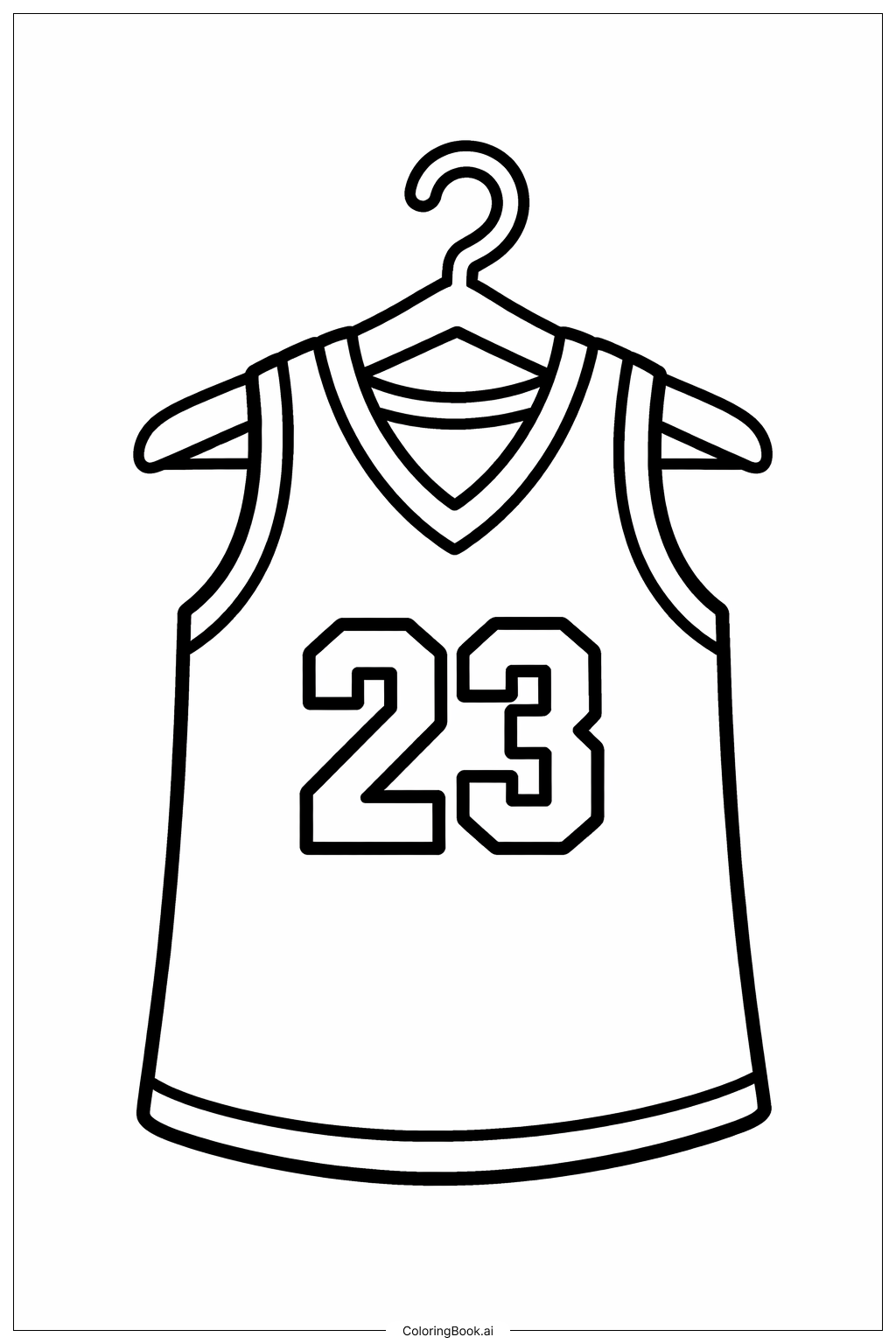  Página para colorear de Camiseta de la NBA 