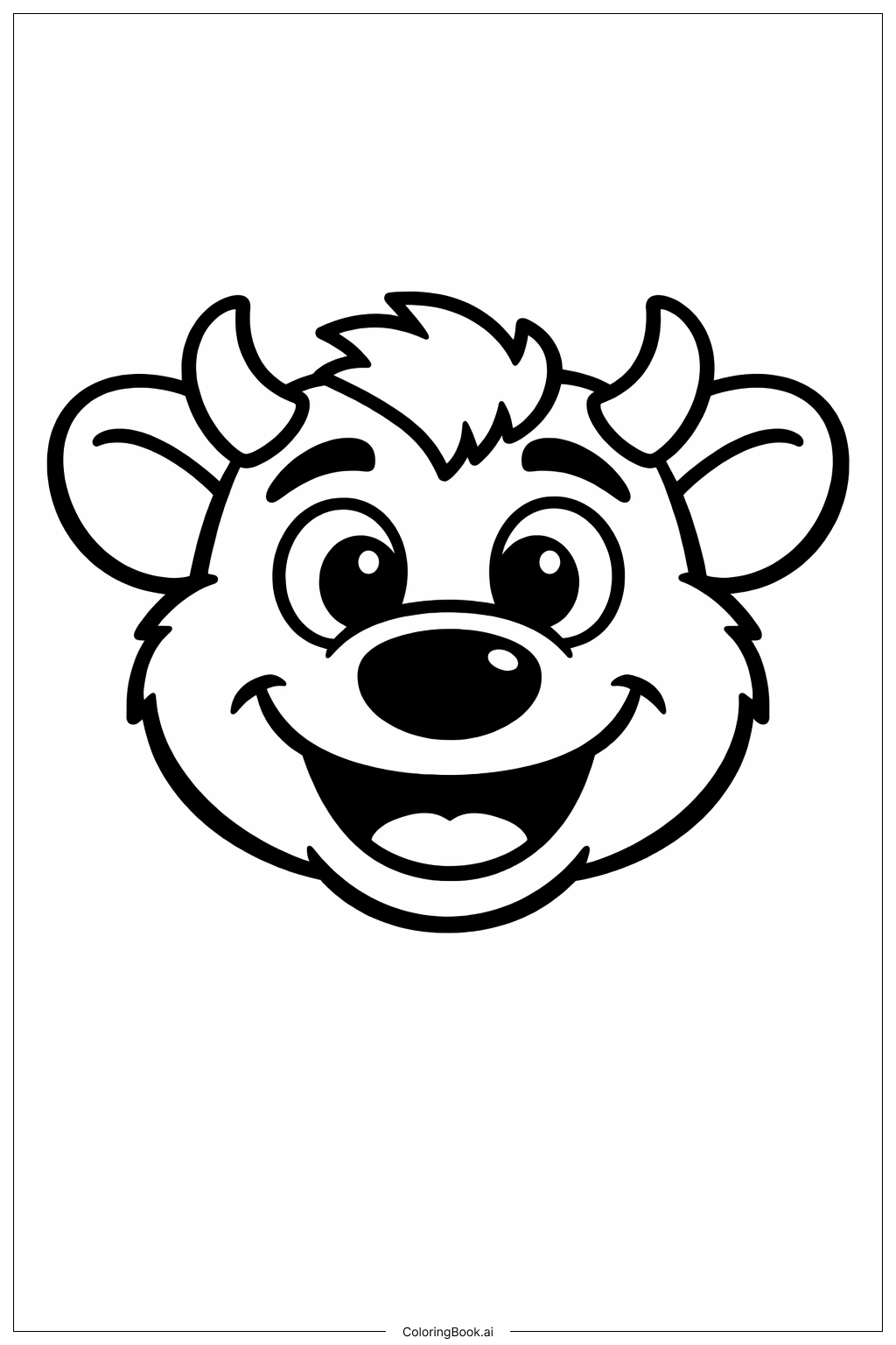  NBA 吉祥物头像填色页 