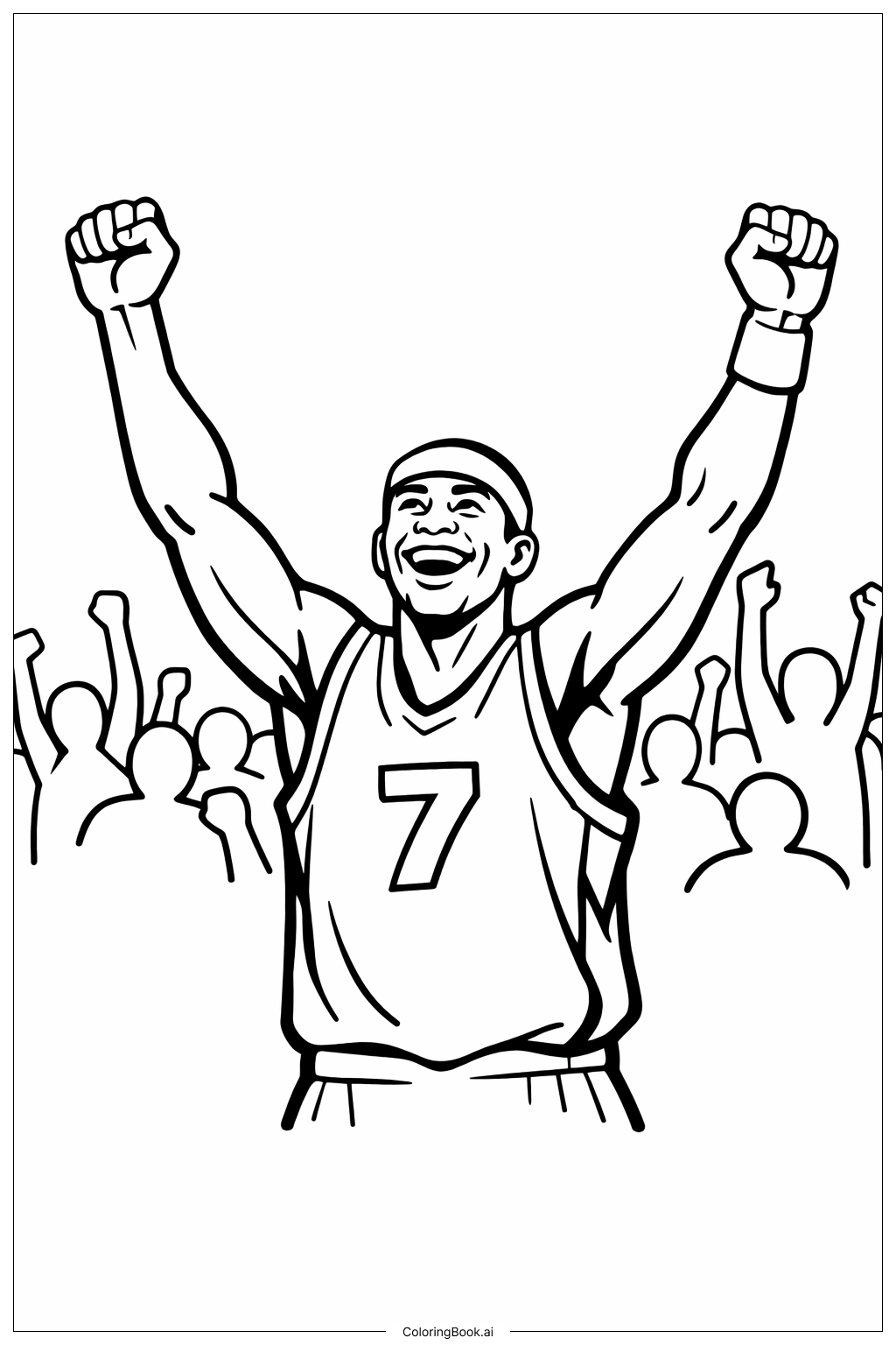 NBA 선수 축하 색칠공부 페이지