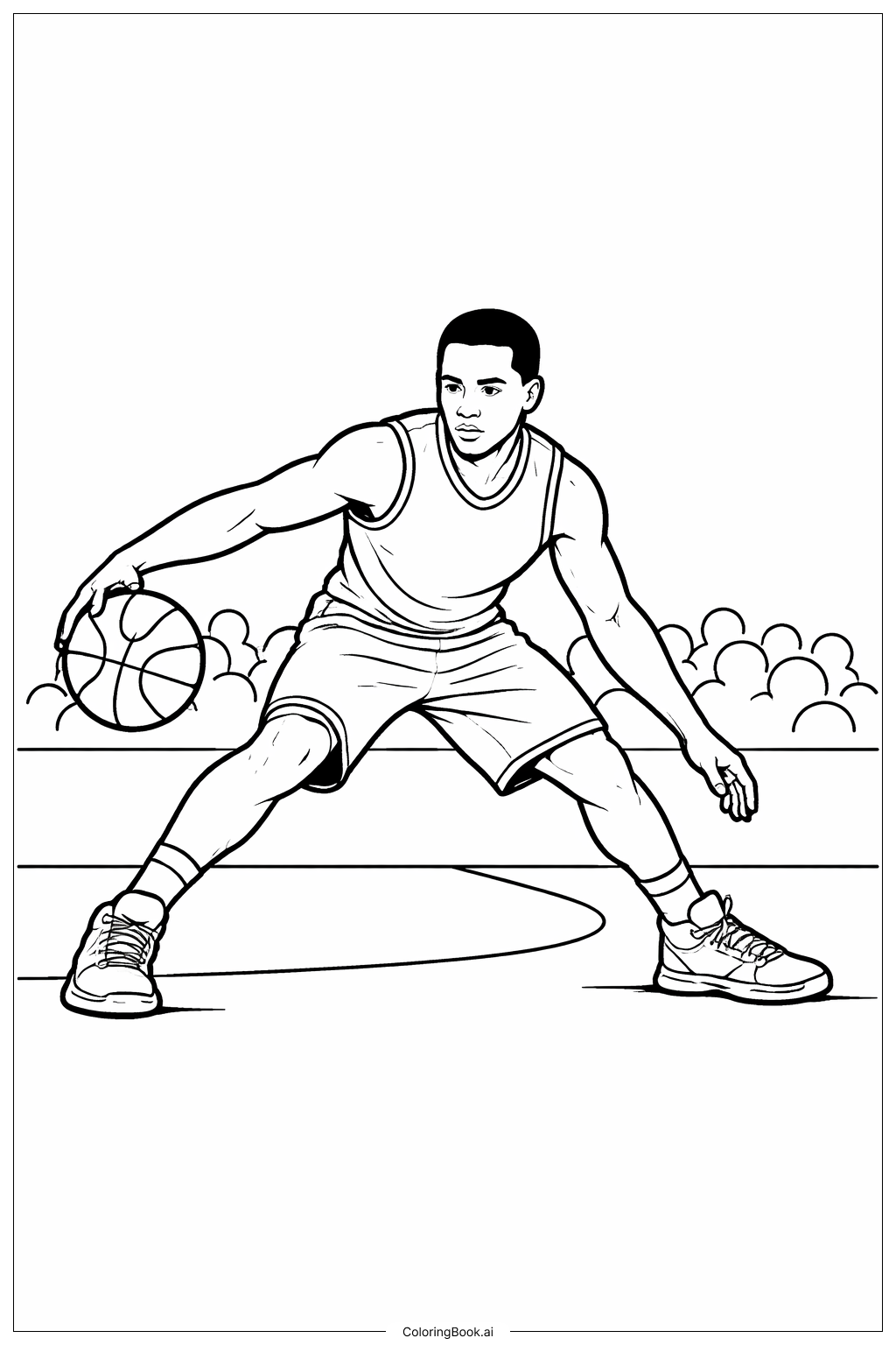 NBA 선수 크로스오버 색칠공부 페이지