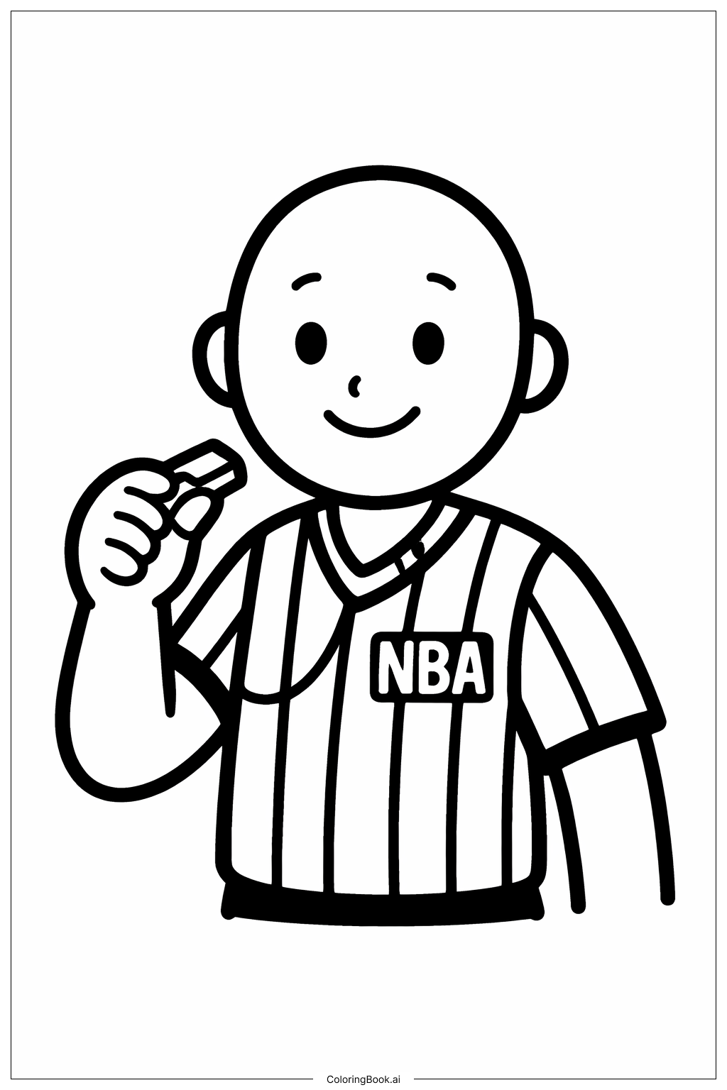  NBA Referee Coloring Page 