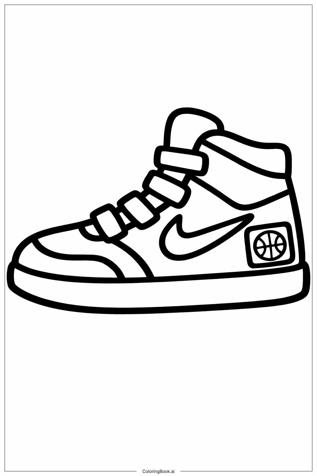  Página para colorear de Zapatilla NBA 