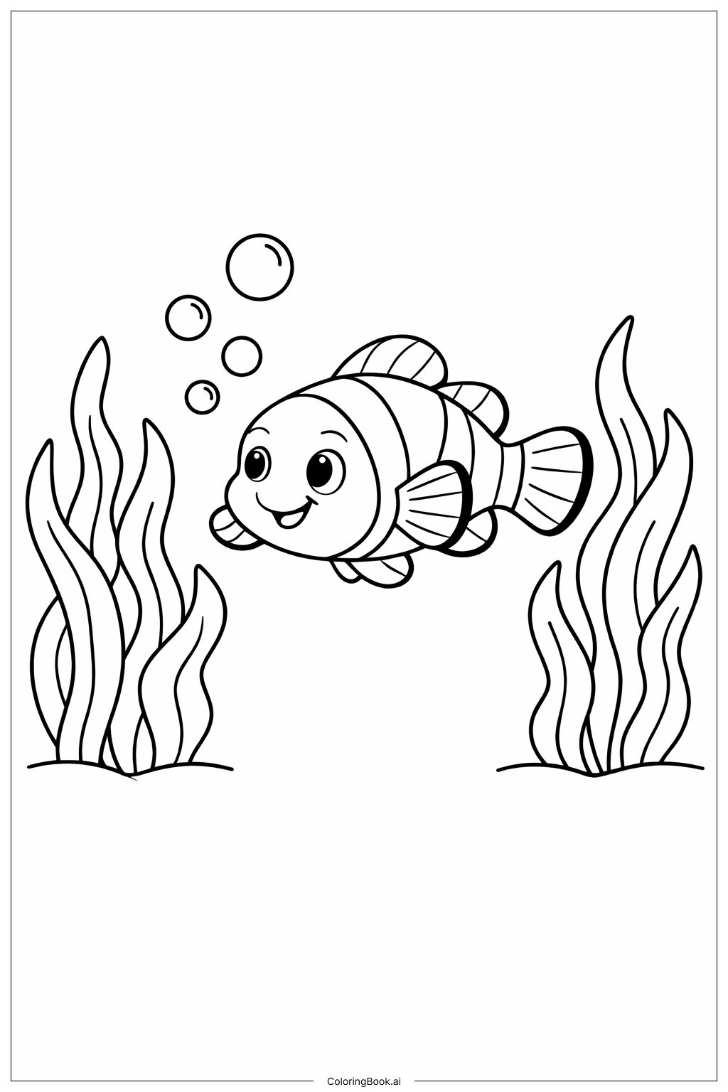  尼莫探索海藻著色頁 