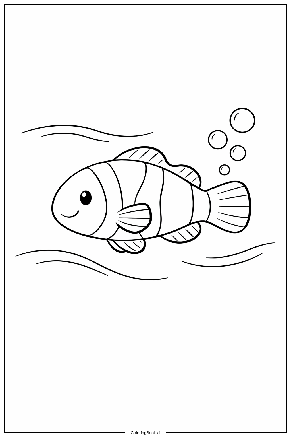  溫柔水流中的尼莫著色頁 