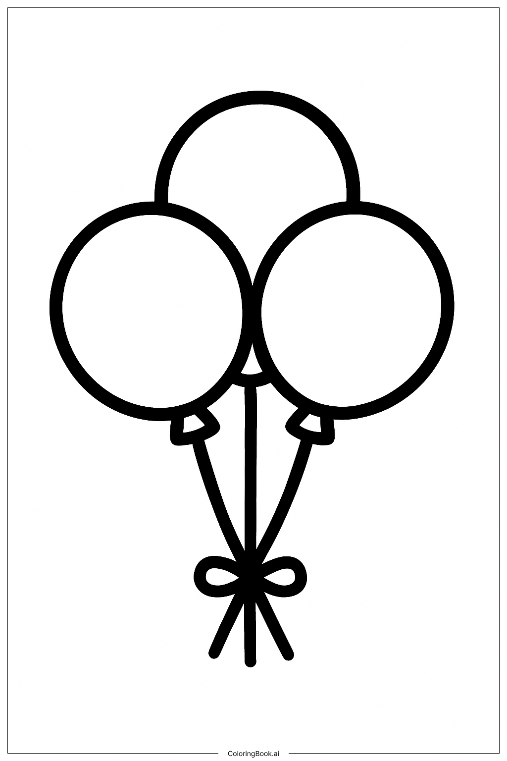  跨年夜氣球花束著色頁 