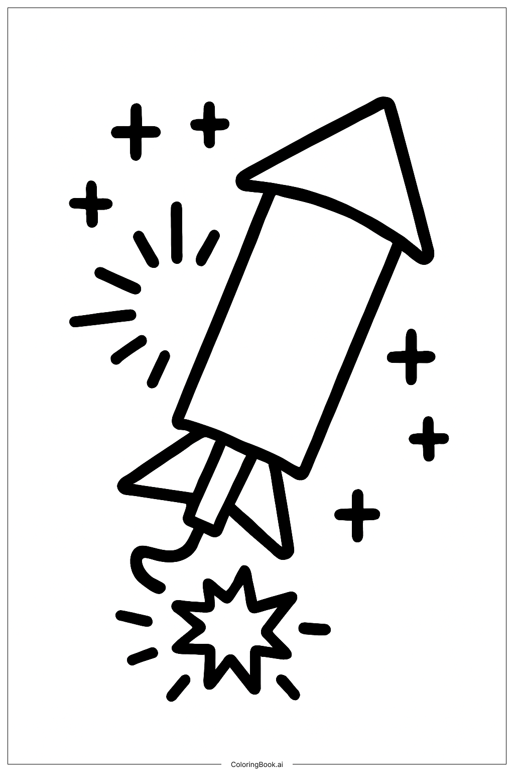  跨年夜小煙火著色頁 