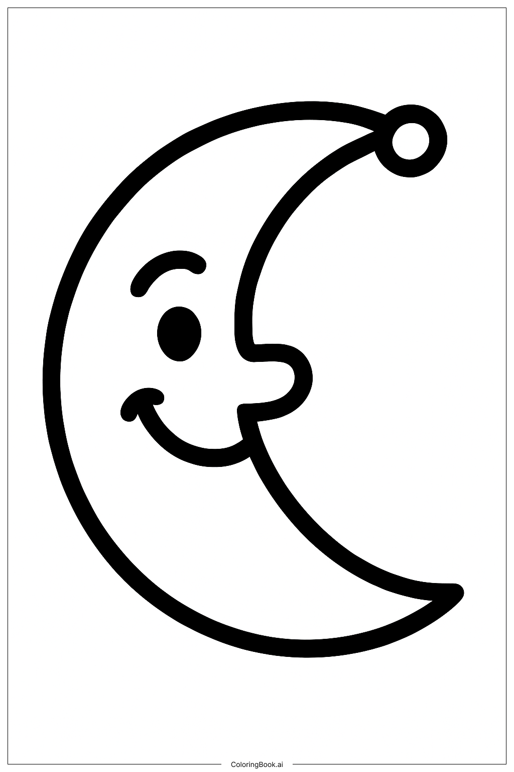  跨年夜月亮著色頁 