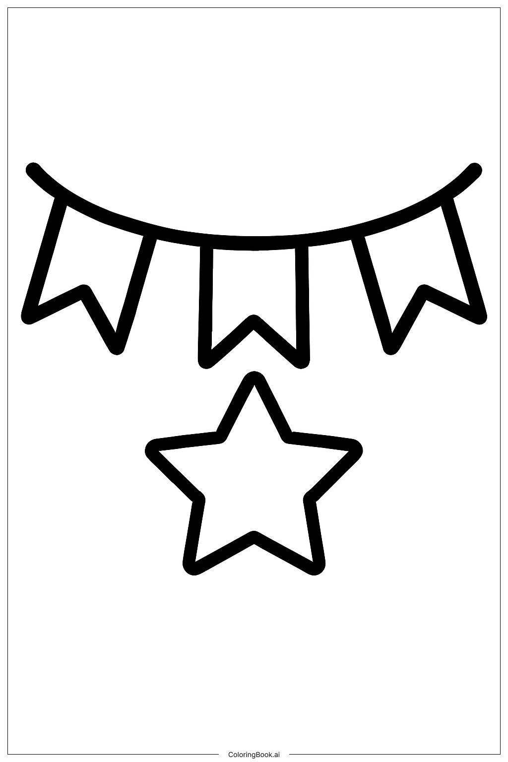  跨年派對布條著色頁 