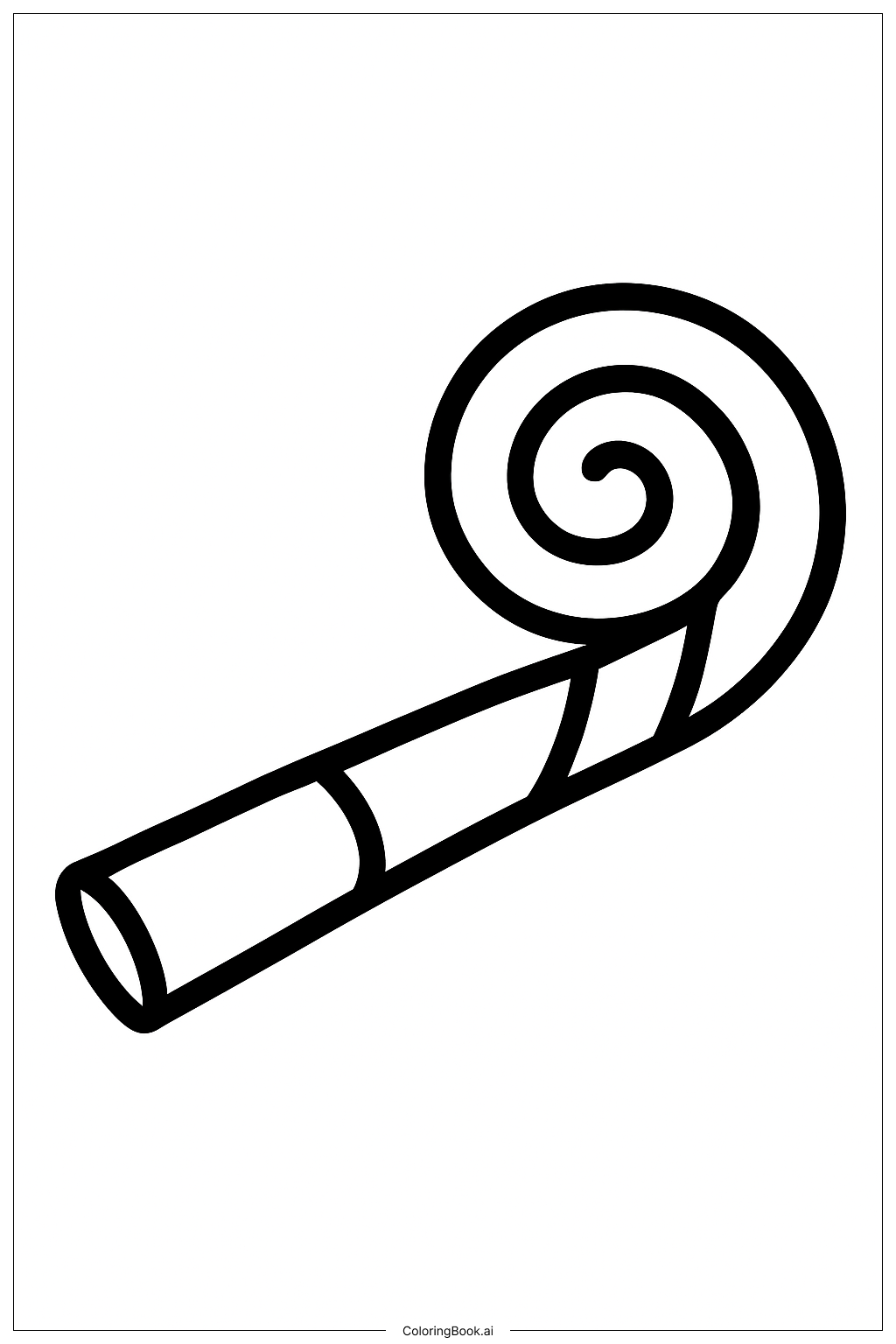  跨年派對喇叭著色頁 