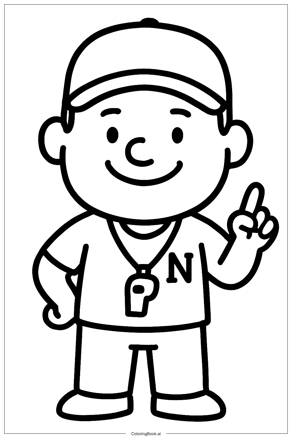 NFL 教練卡通著色頁