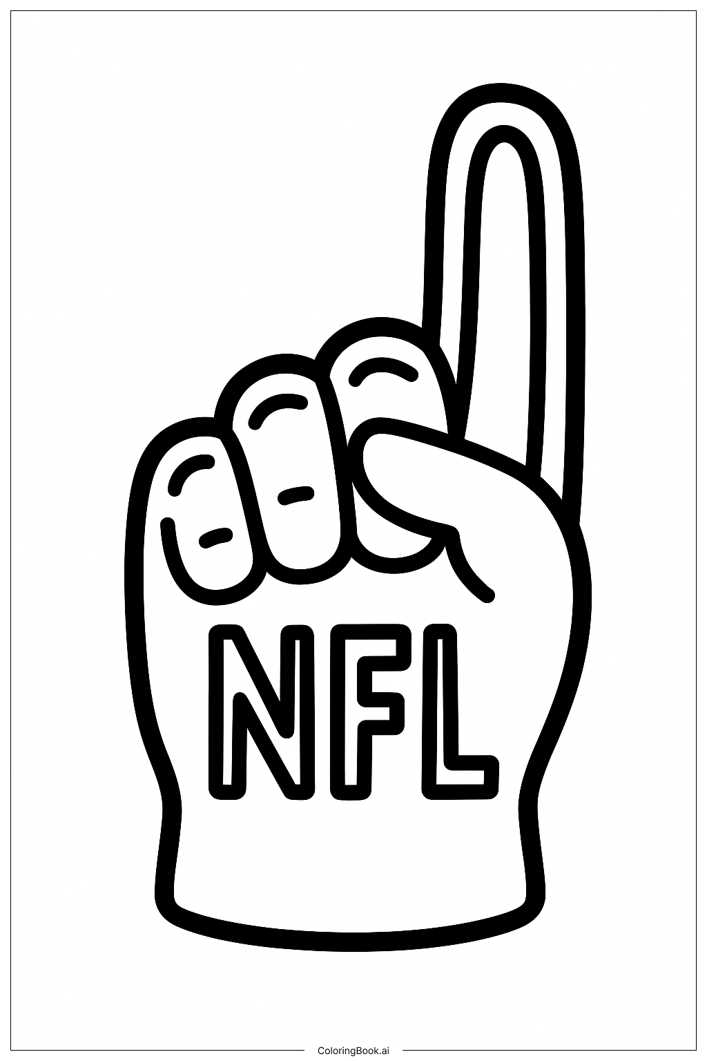 NFL 泡棉手指大號著色頁