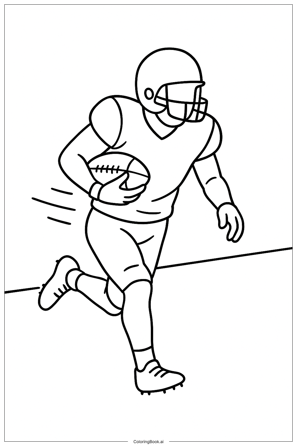 NFL 回攻跑位著色頁