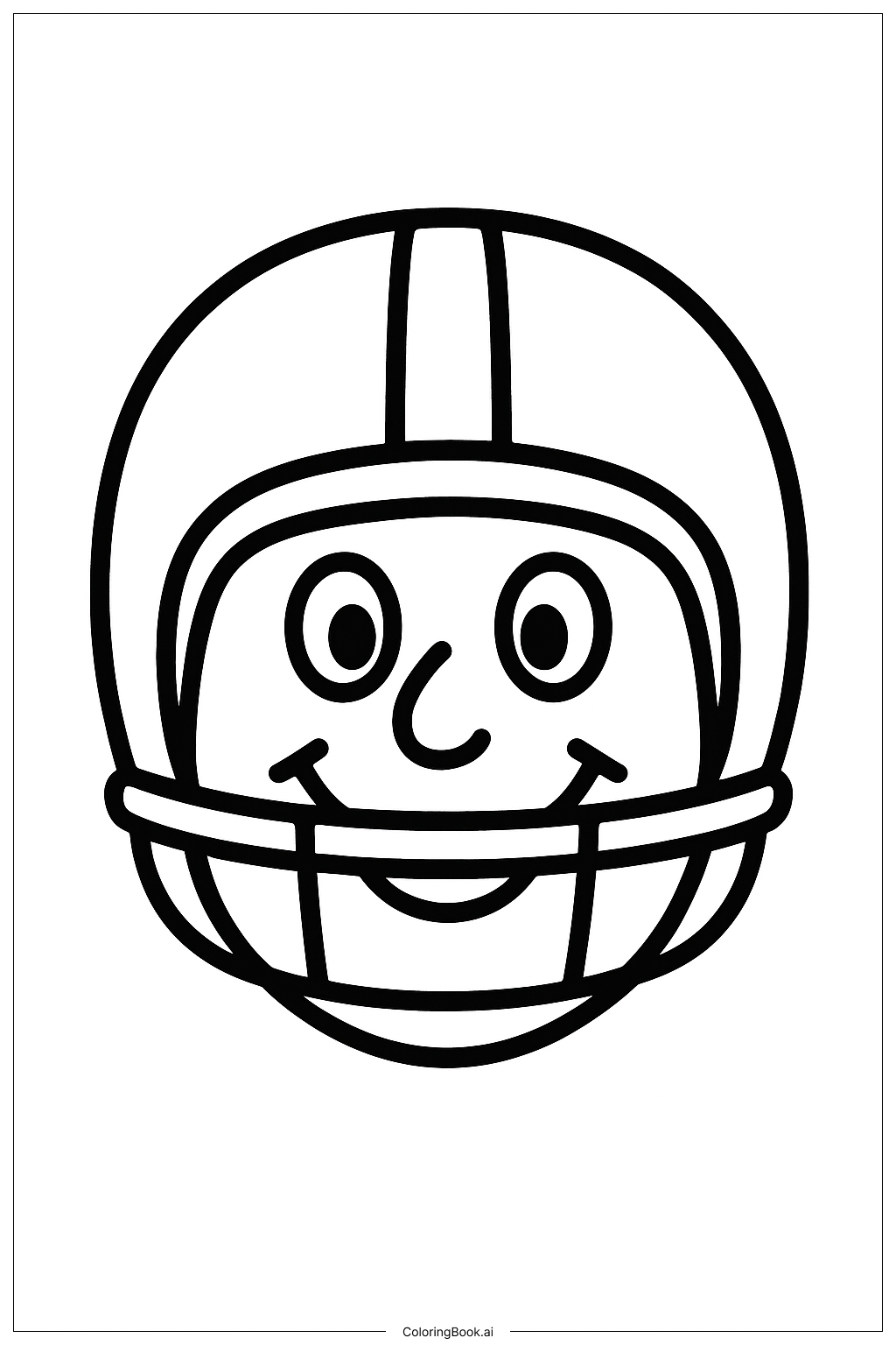 NFL 吉祥物臉譜簡單版著色頁