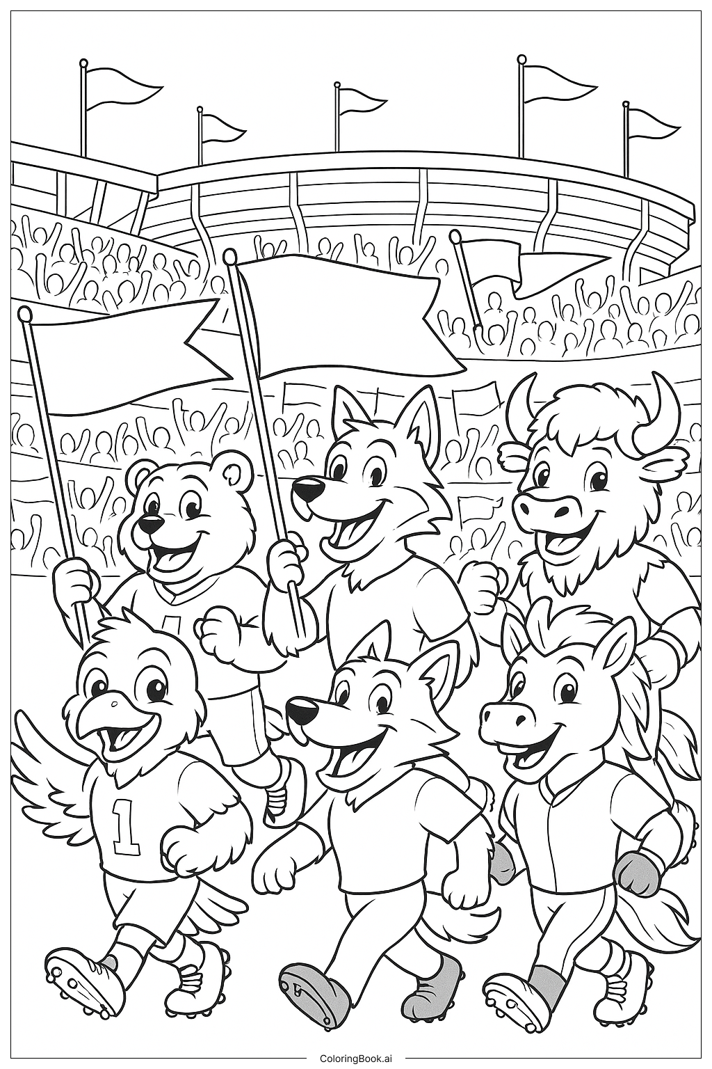  Página para colorir de NFL 