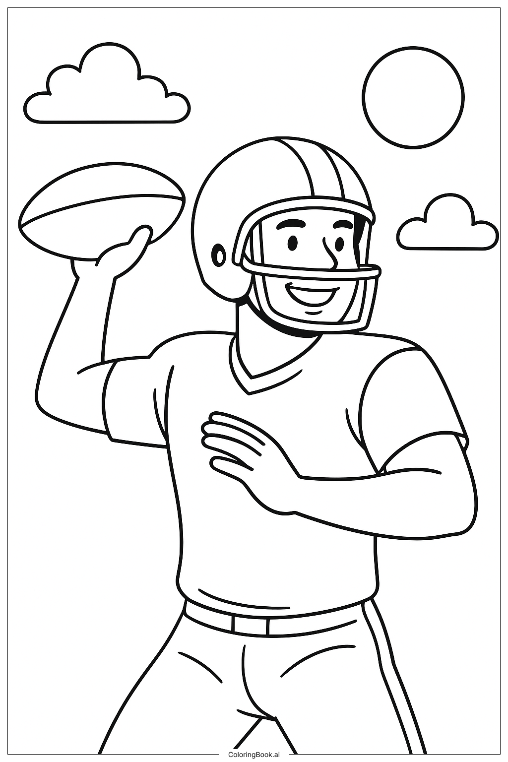 NFL 四分衛傳球著色頁