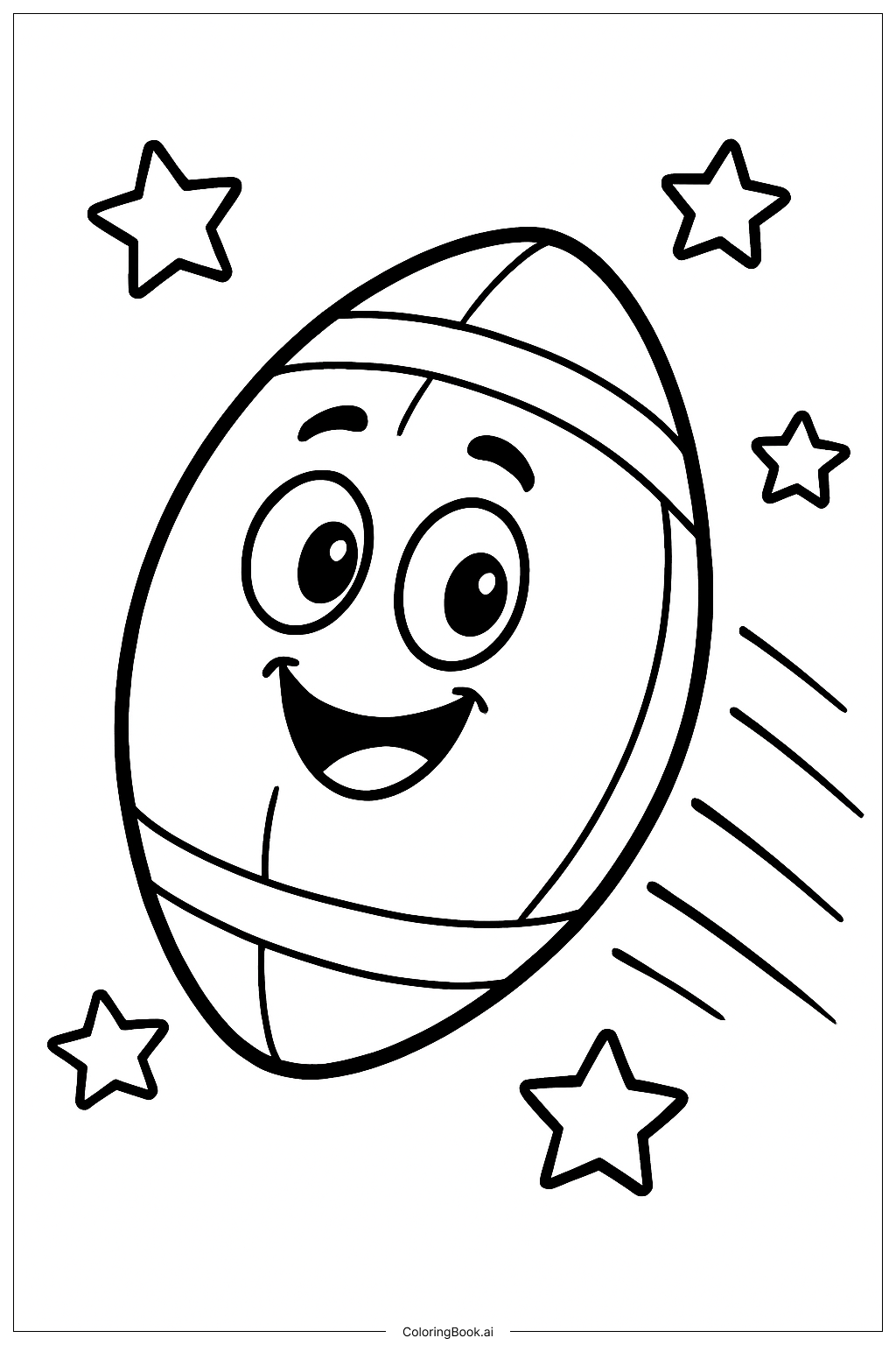 NFL lachender Fußball Cartoon Ausmalseite