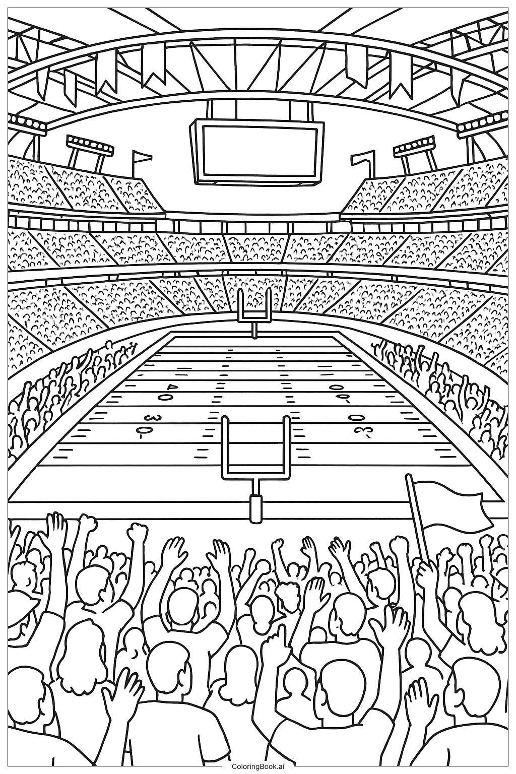 NFL Stadion Innenaufnahme Ausmalseite