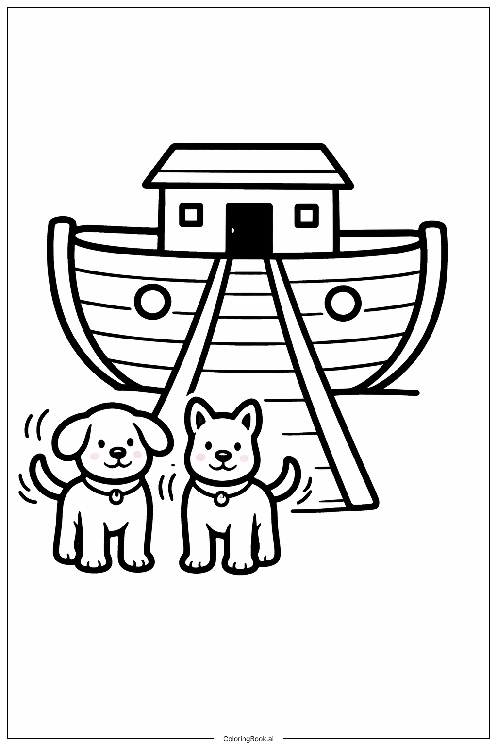  노아의 방주 색칠공부 페이지 