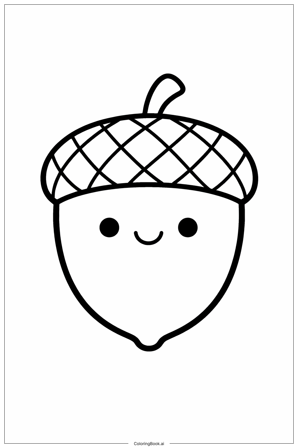 Page de coloriage Sourire du Gland de Novembre