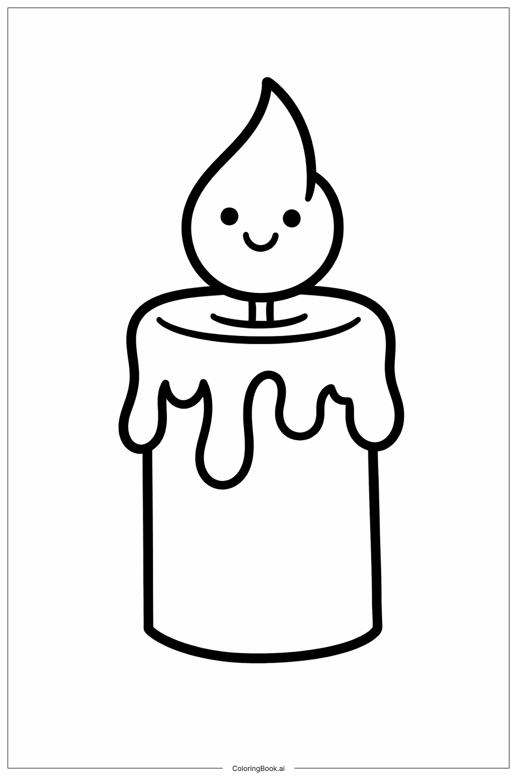 Page de coloriage Bougie de novembre