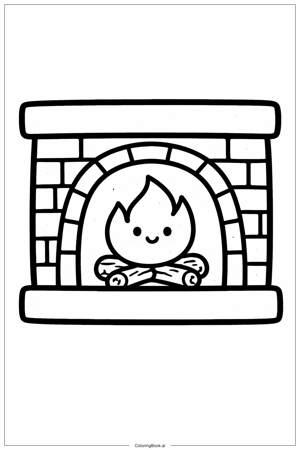 Page de coloriage Cheminée de novembre