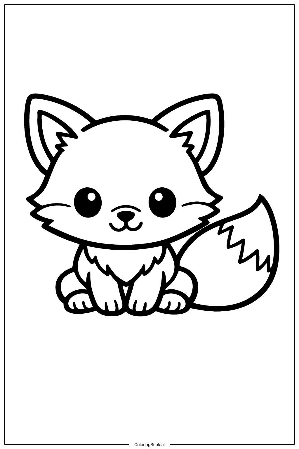 Page de coloriage Renardeau de novembre