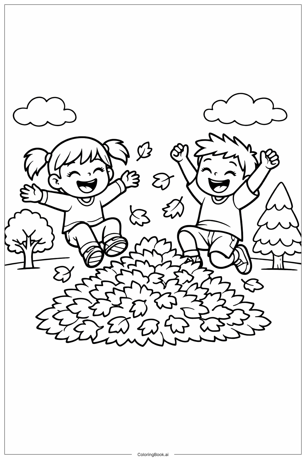 Tas de feuilles de novembre