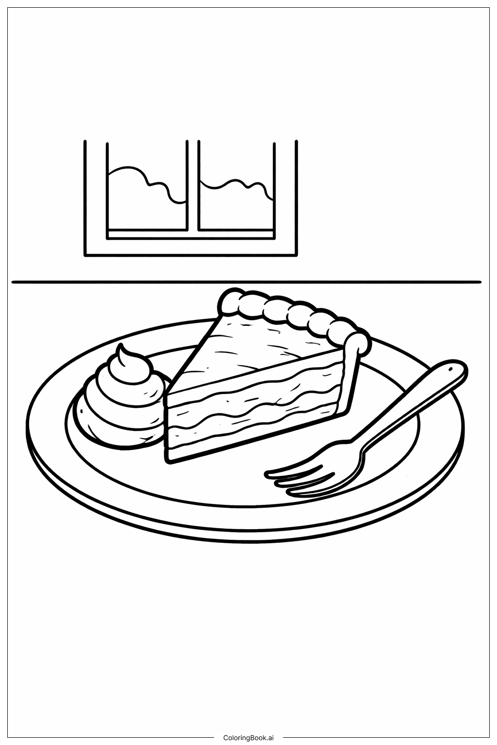 Page de coloriage Part de tarte de novembre