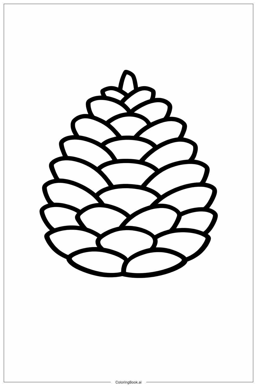 Page de coloriage Cône de pin de novembre