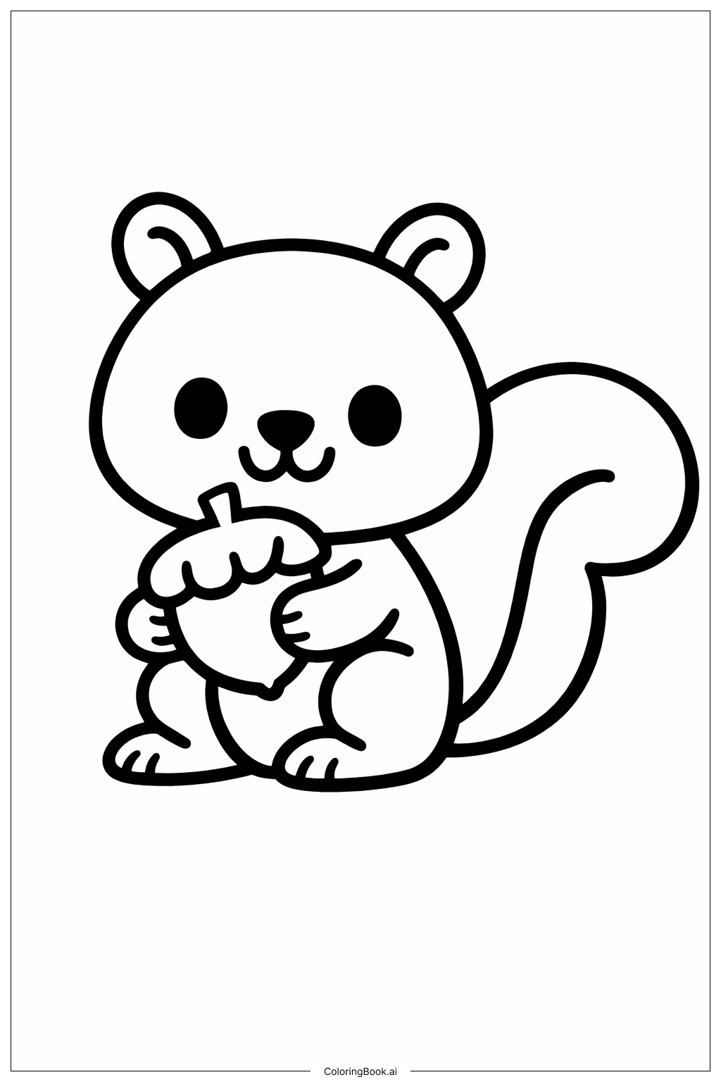 Page de coloriage Écureuil de novembre