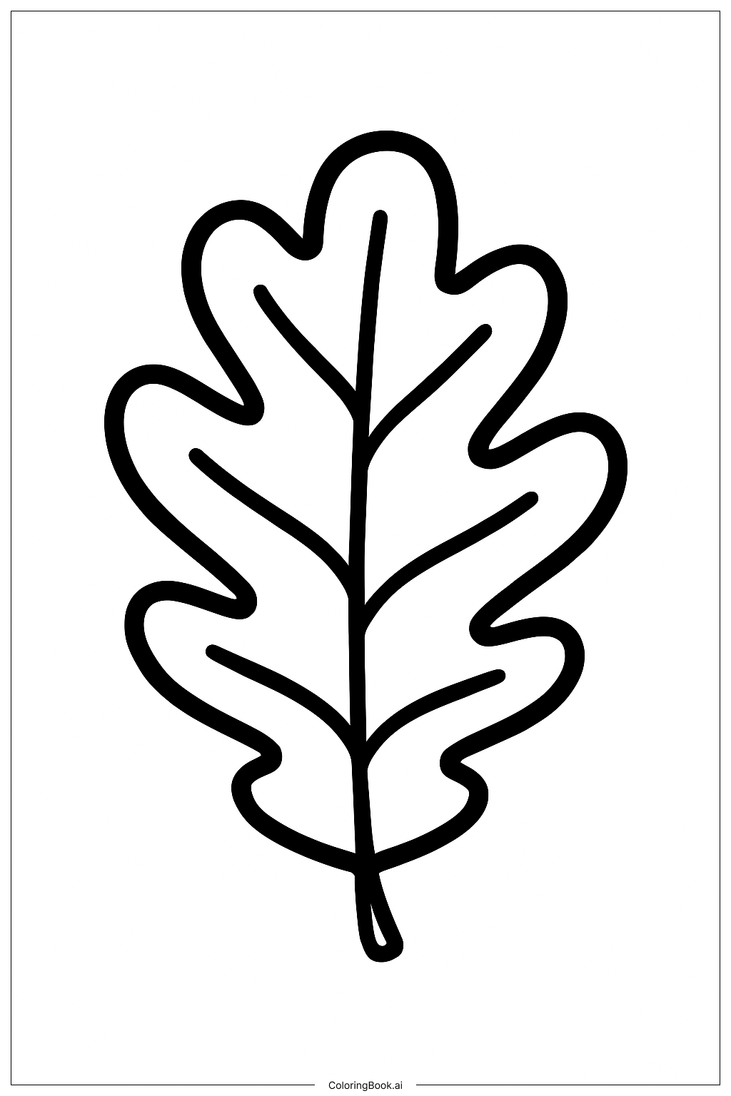  Oak Leaf Fall Coloring Page 